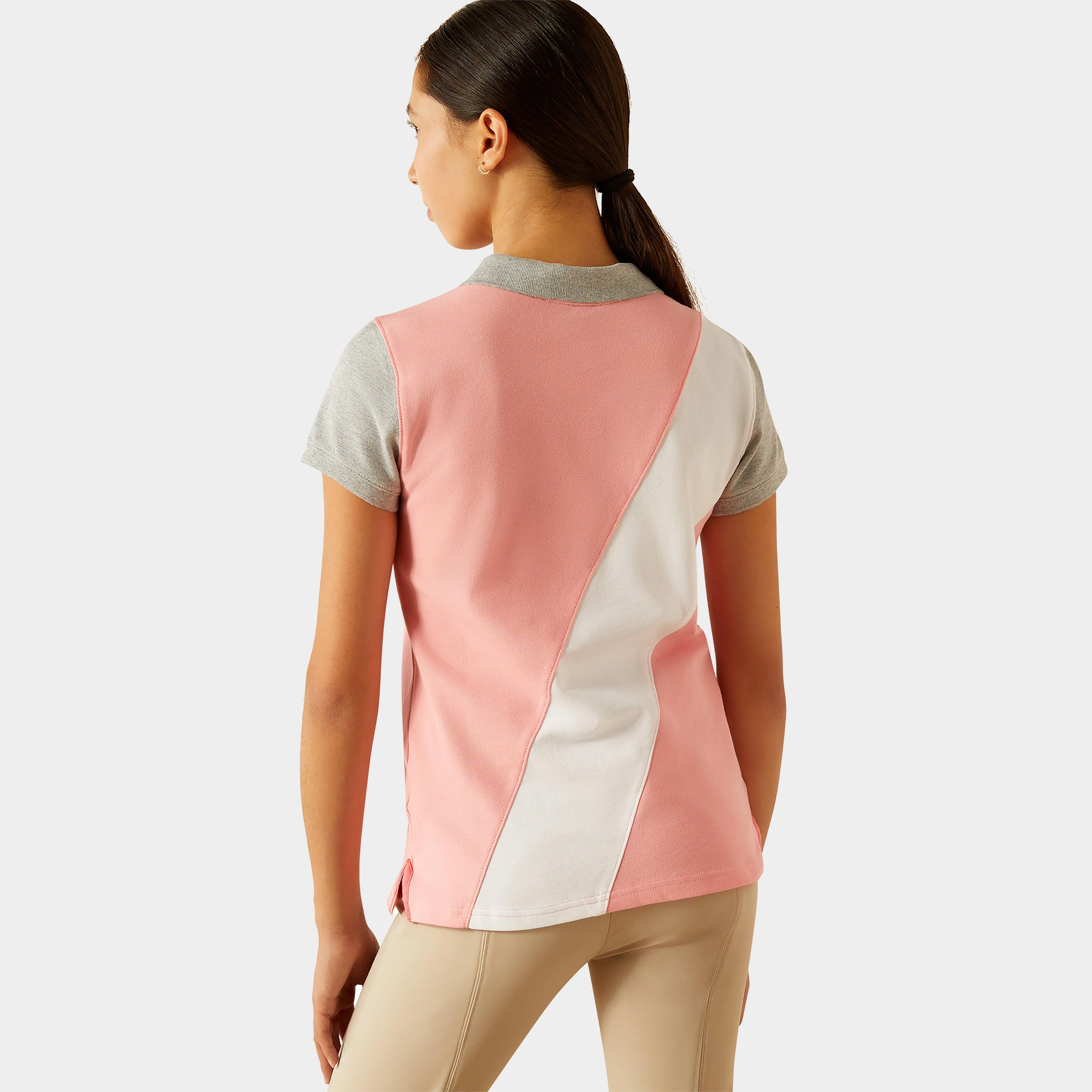Kids Taryn Short Sleeved Polo Shirt Flamingo Pink - Image 2