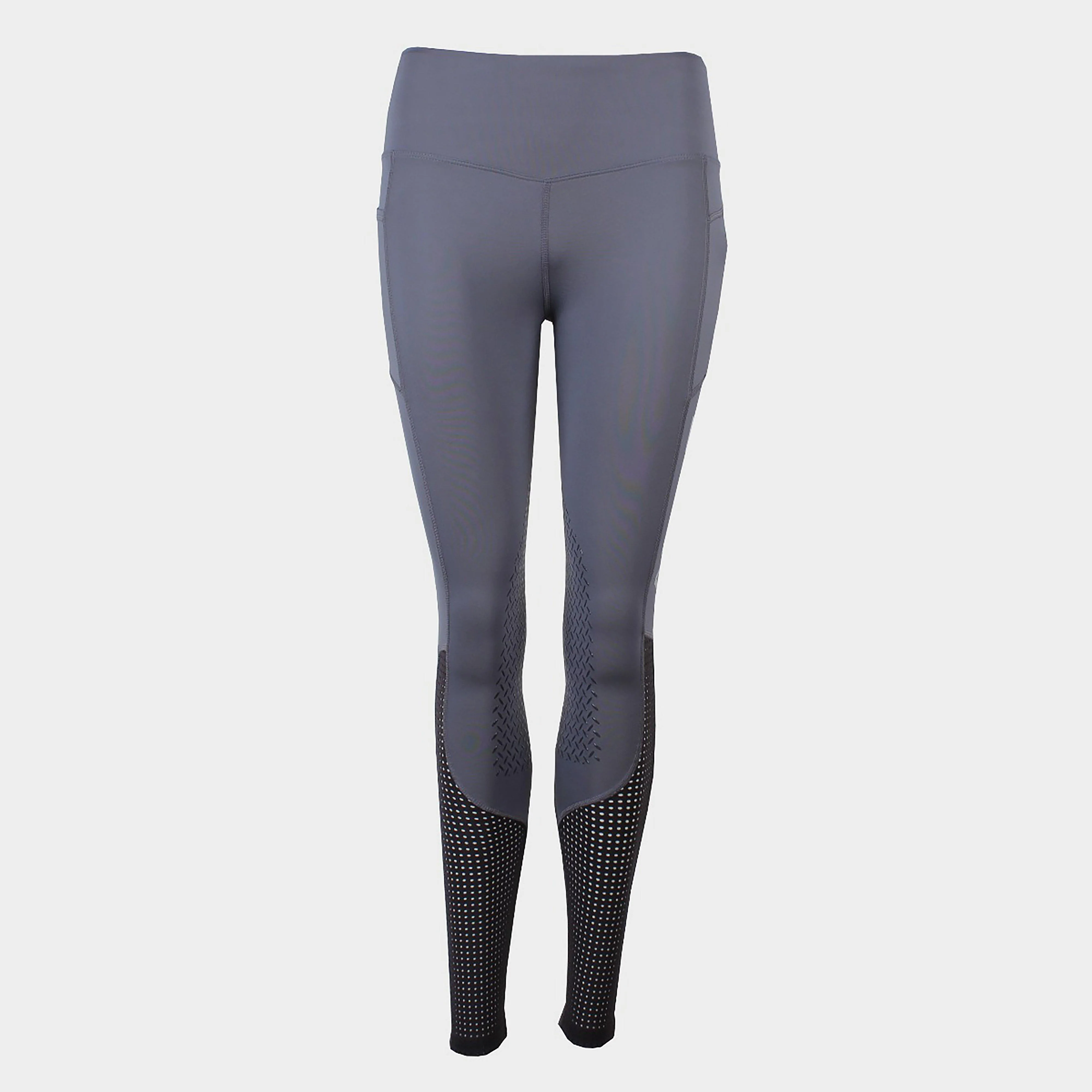 Ladies Eos Knee Patch Tights Grey - Image 3