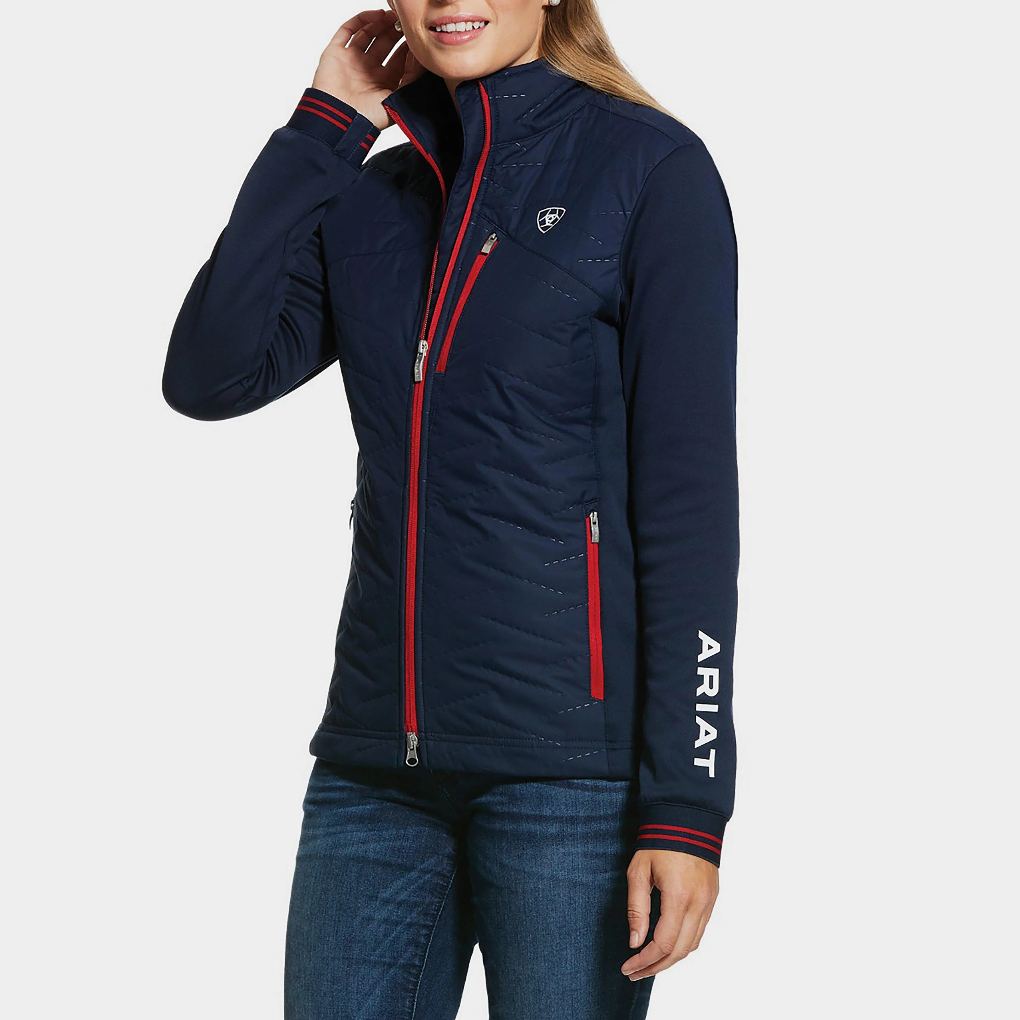 Ladies Hybrid Jacket Team Navy - Image 3