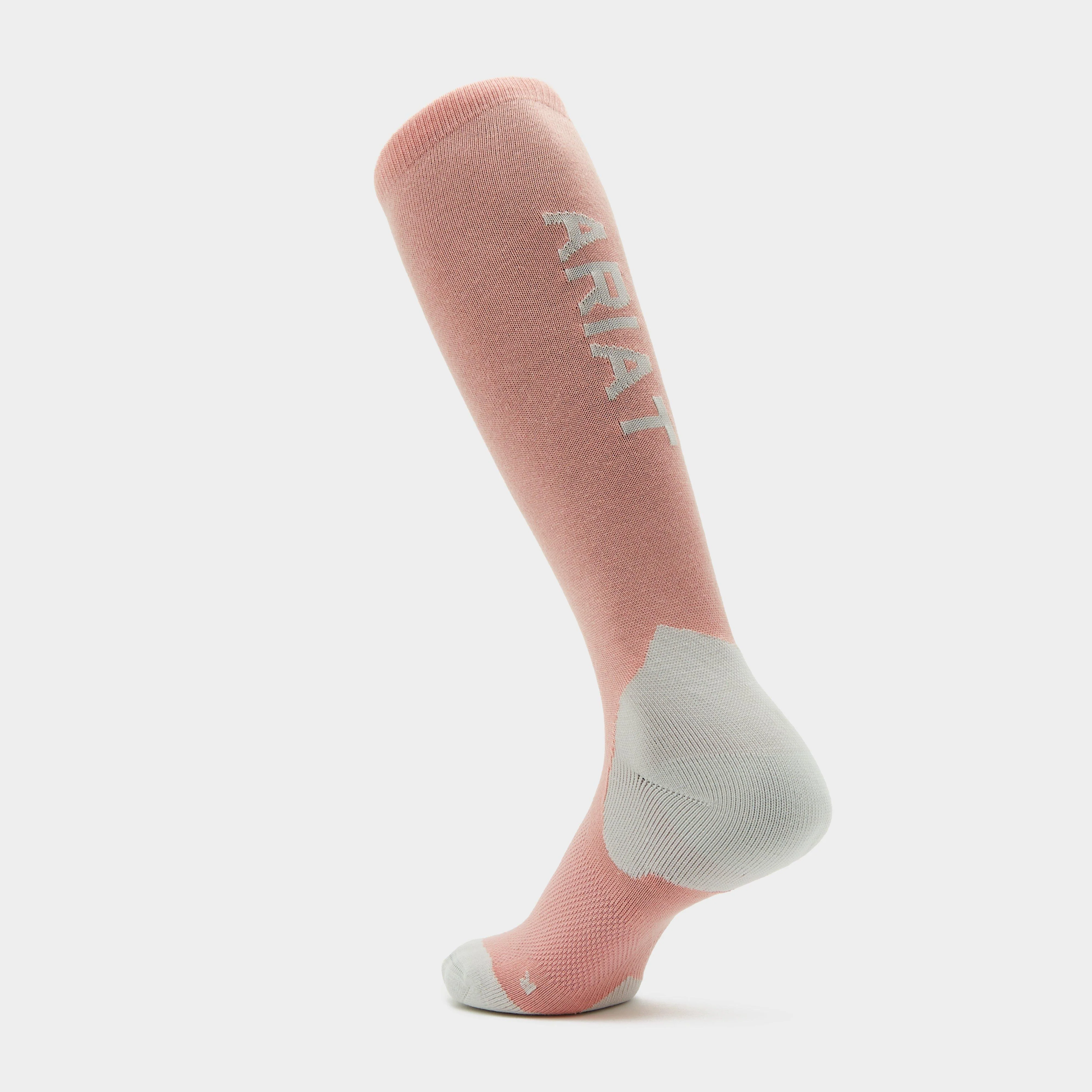 Tek Performance Socks Peach Blossom/Heather Grey - Image 2