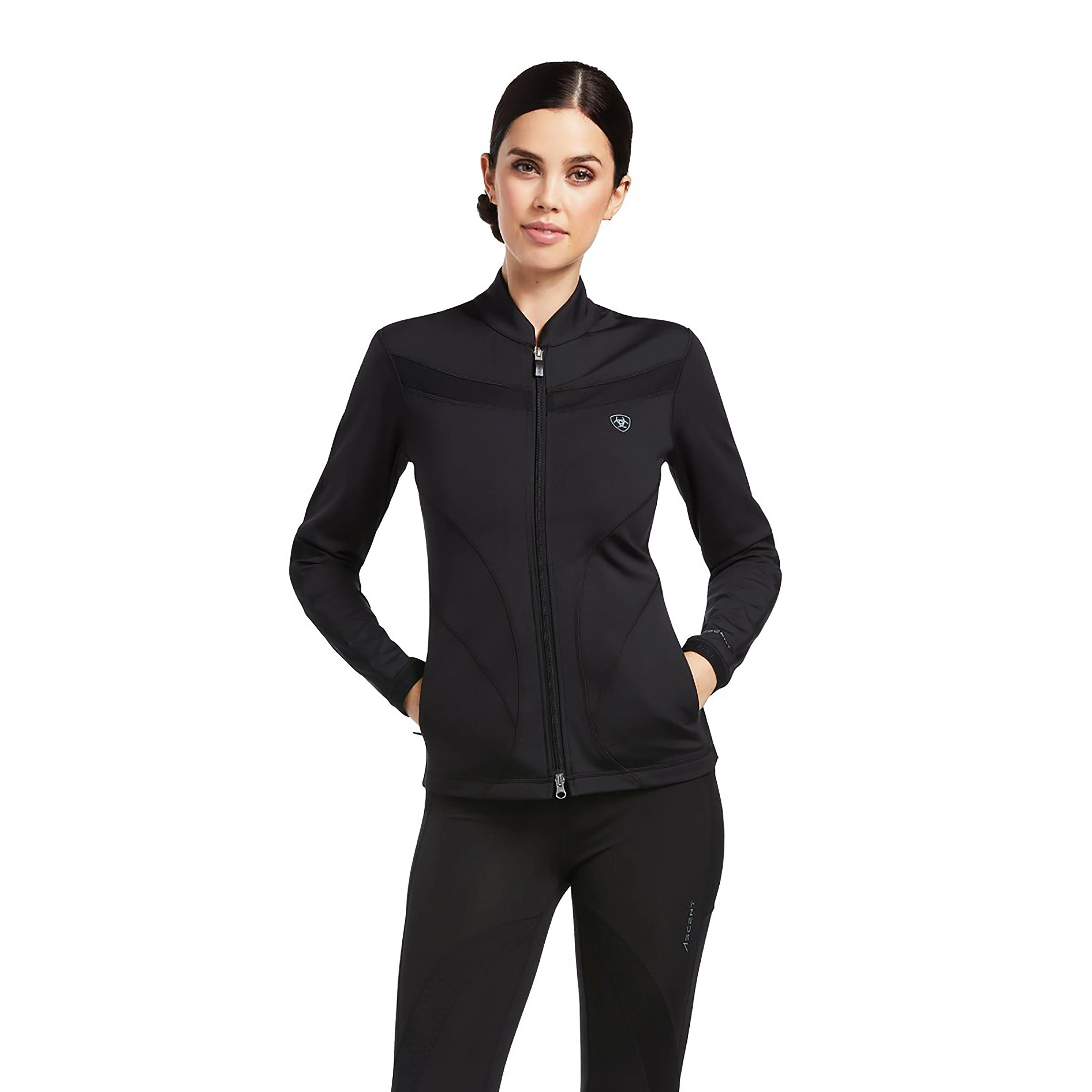 Womens Ascent Full Zip Jacket Black - Image 6