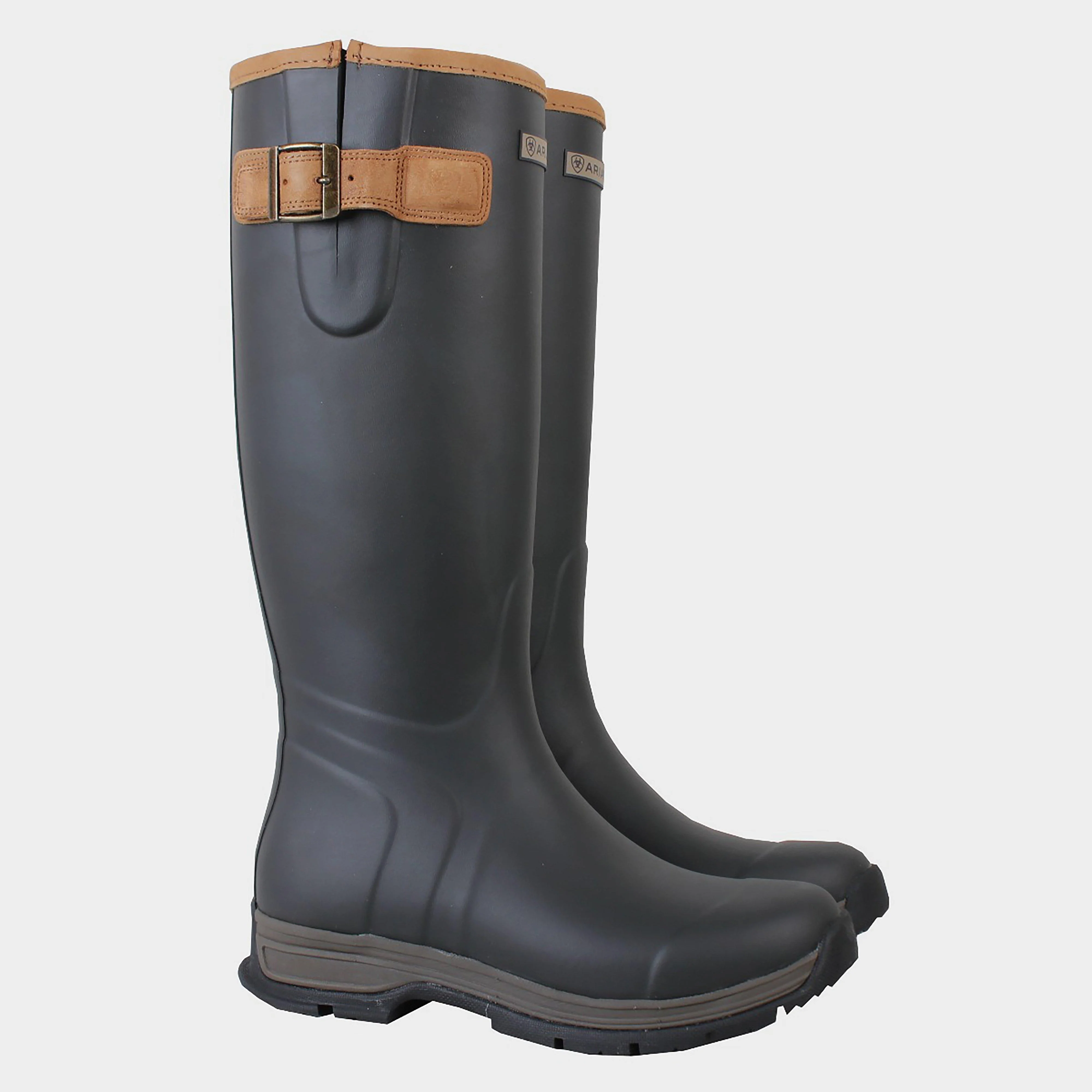 Womens Burford Wellington Boots Brown - Image 6