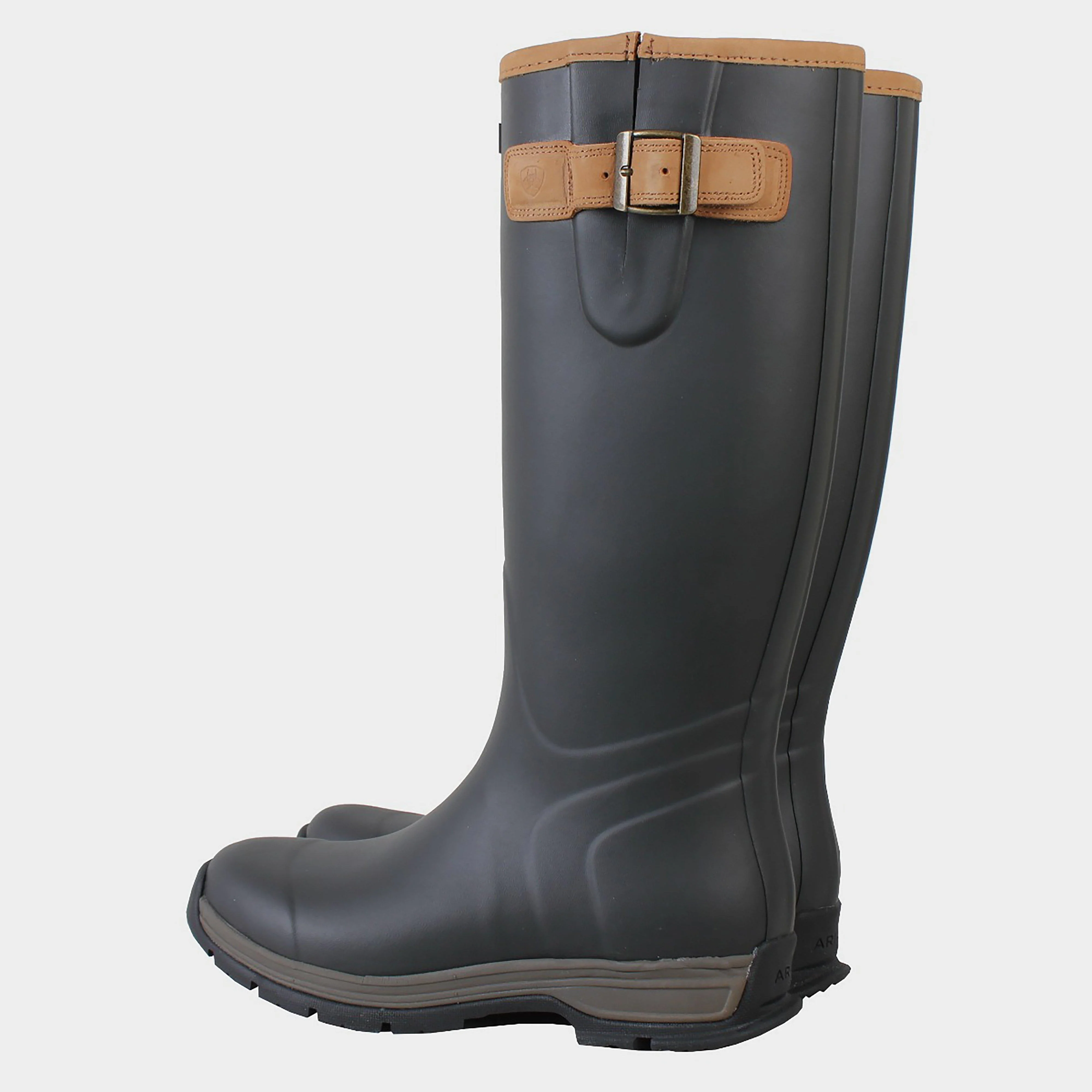 Womens Burford Wellington Boots Brown - Image 7