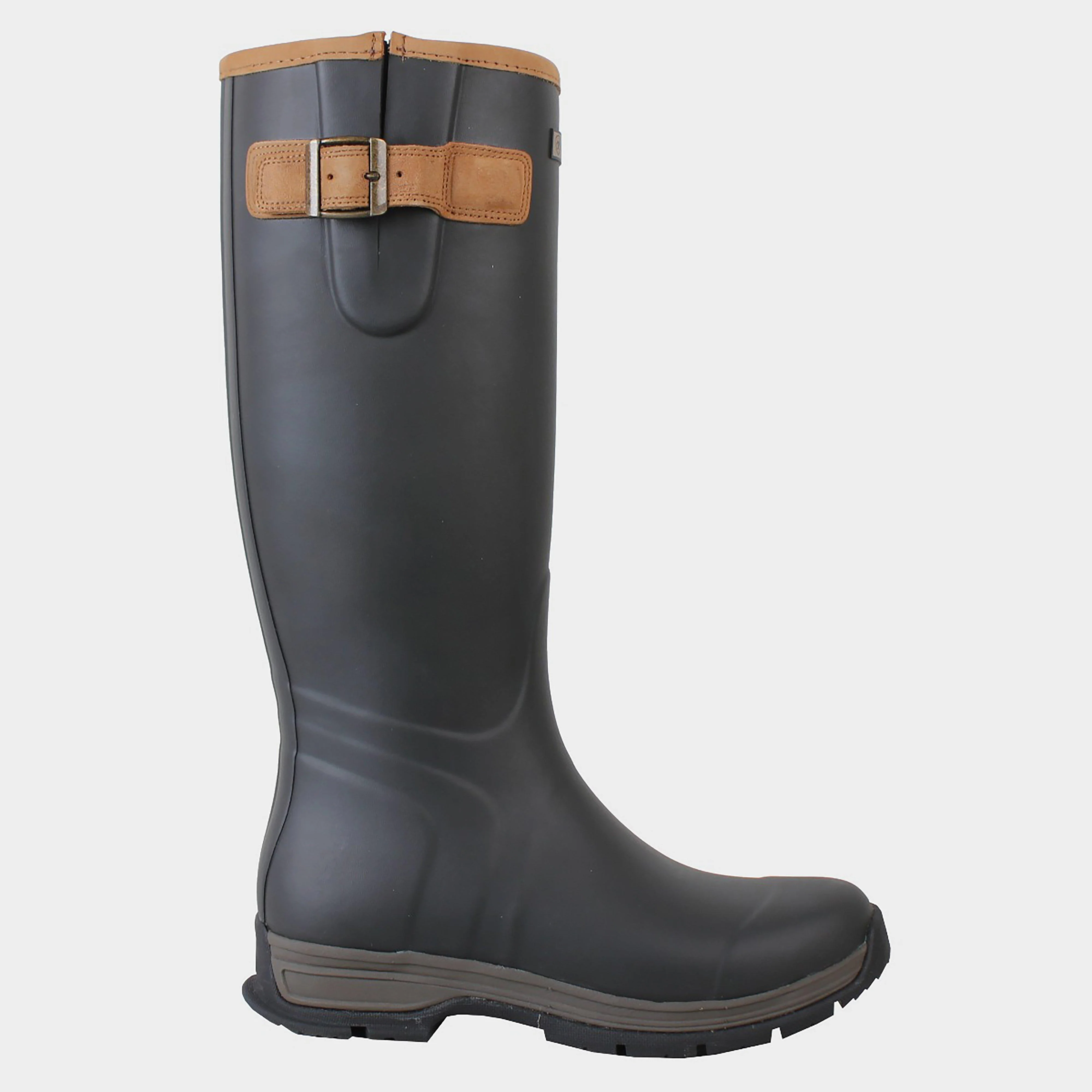 Womens Burford Wellington Boots Brown - Image 8