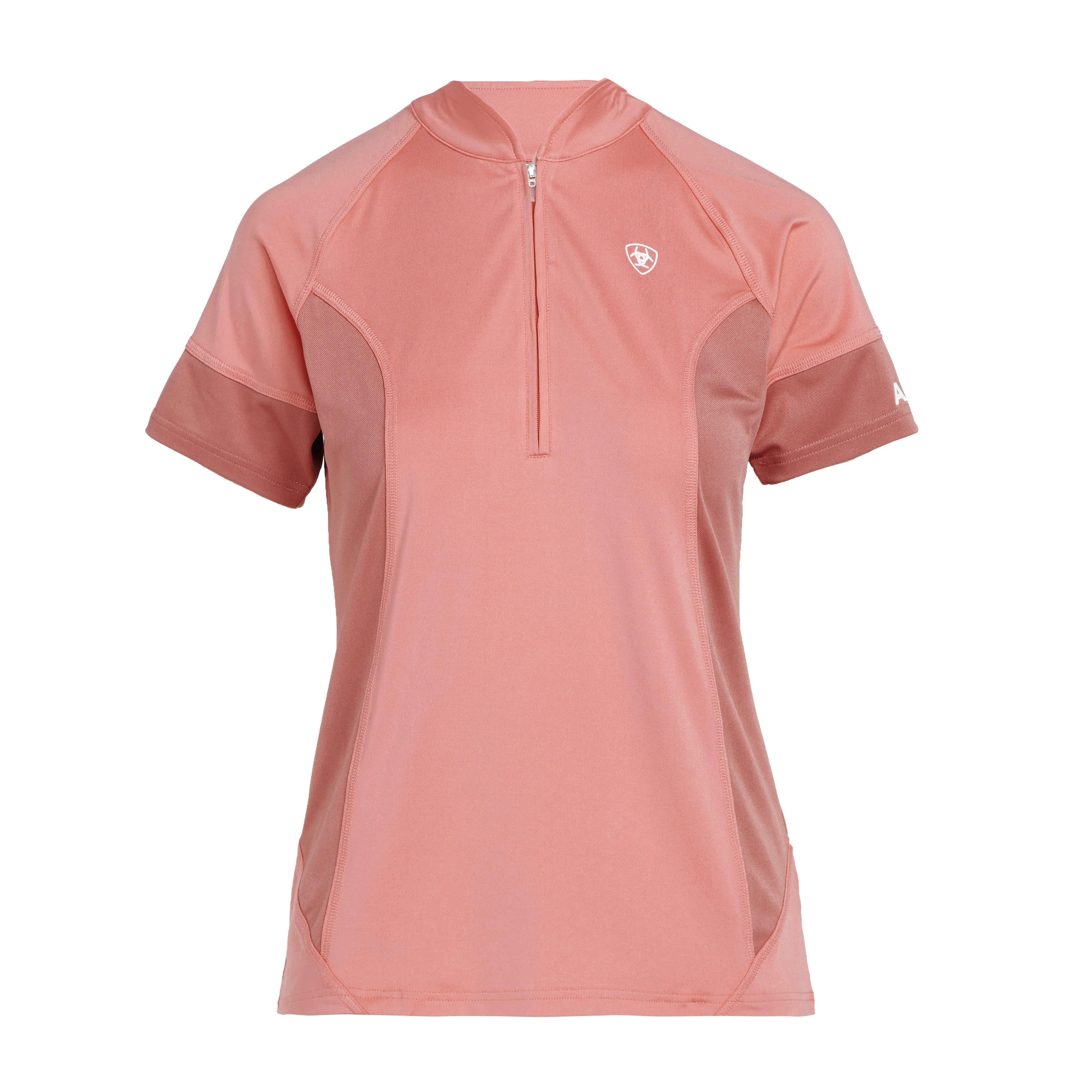 Womens Cambria Jersey 1/4 Zip Baselayer Peach Blossom/Antique Rubia - Image 7