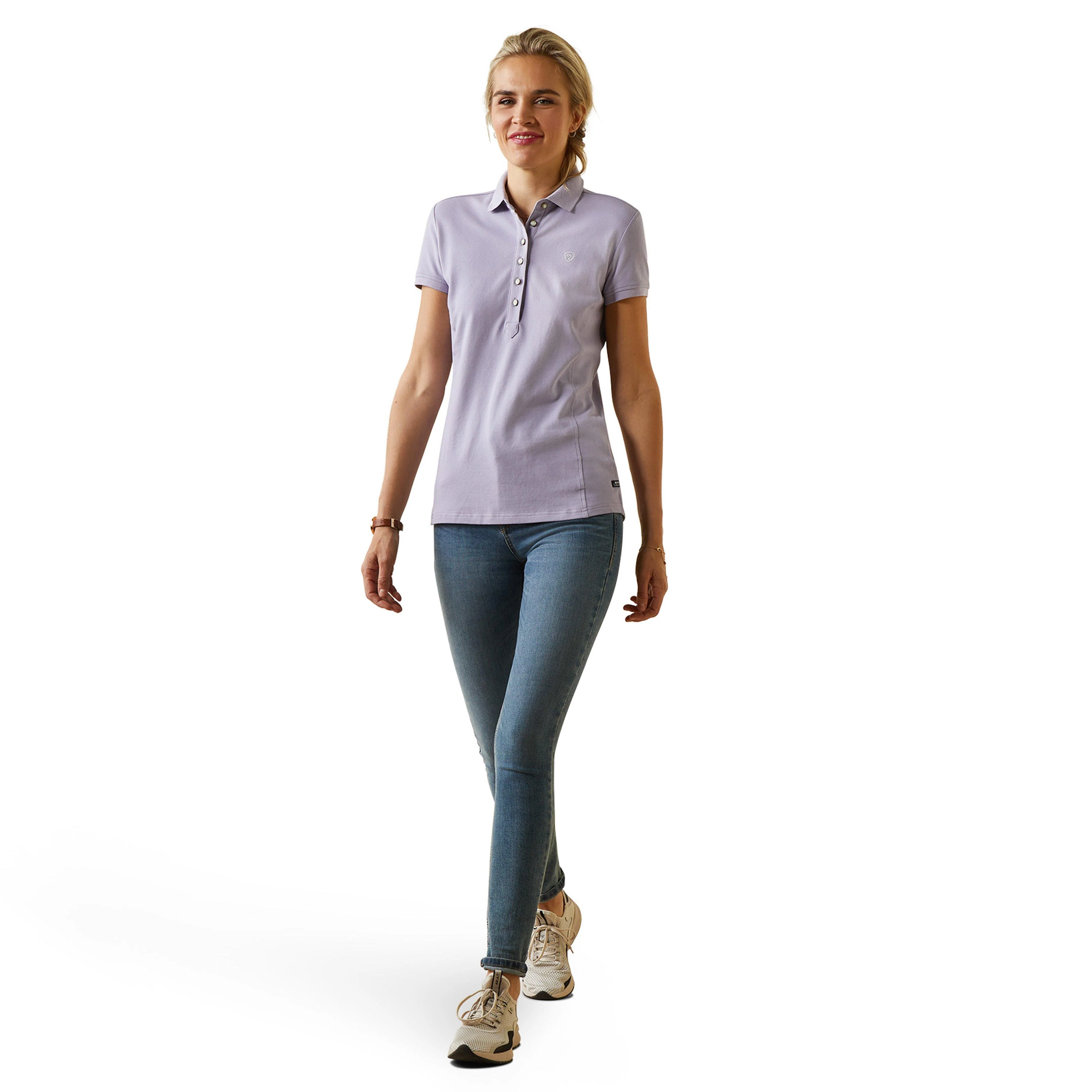 Womens Prix 2.0 Short Sleeved Polo Shirt Heirloom Lilac - Image 5