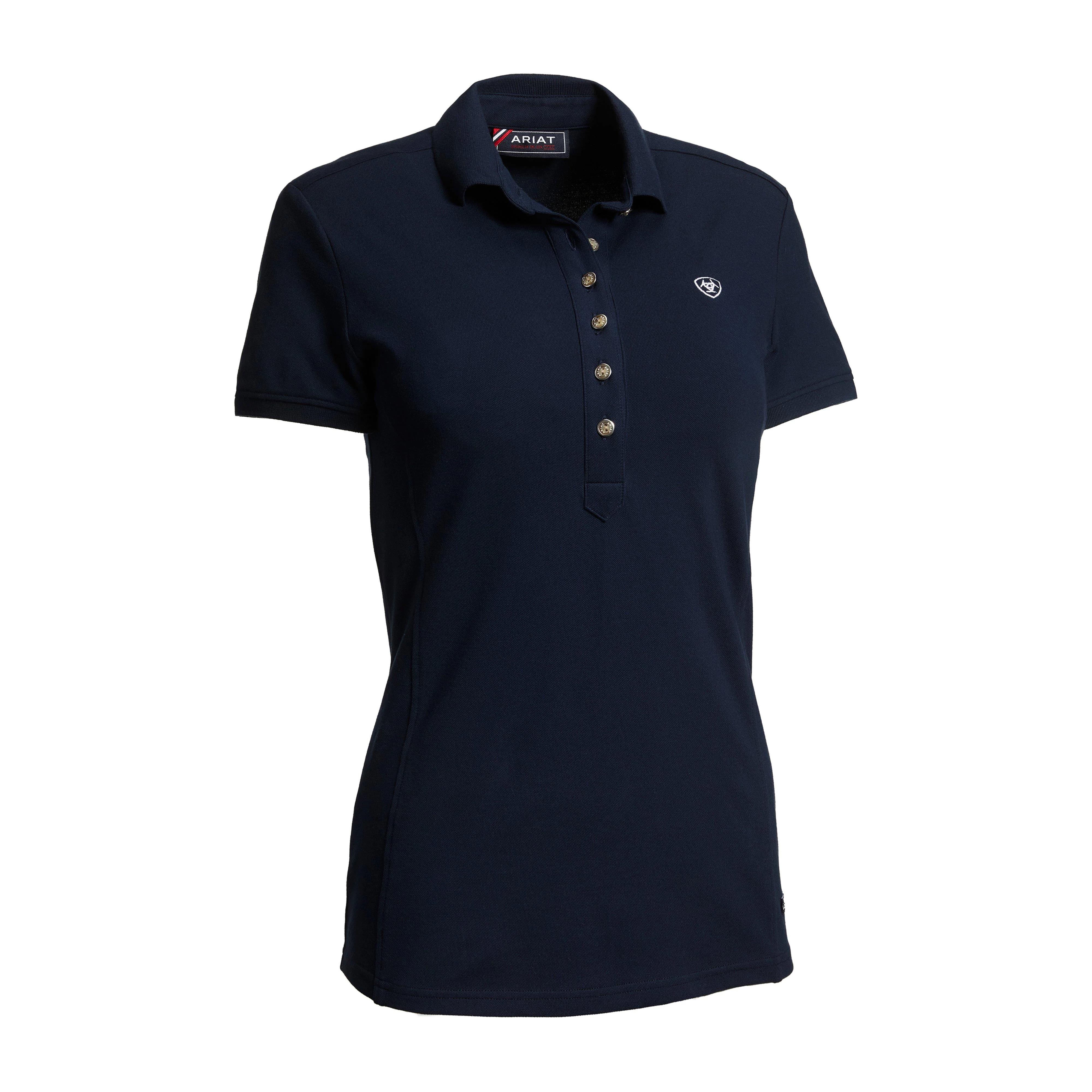 Womens Prix 2.0 Short Sleeved Polo Shirt Navy - Image 4