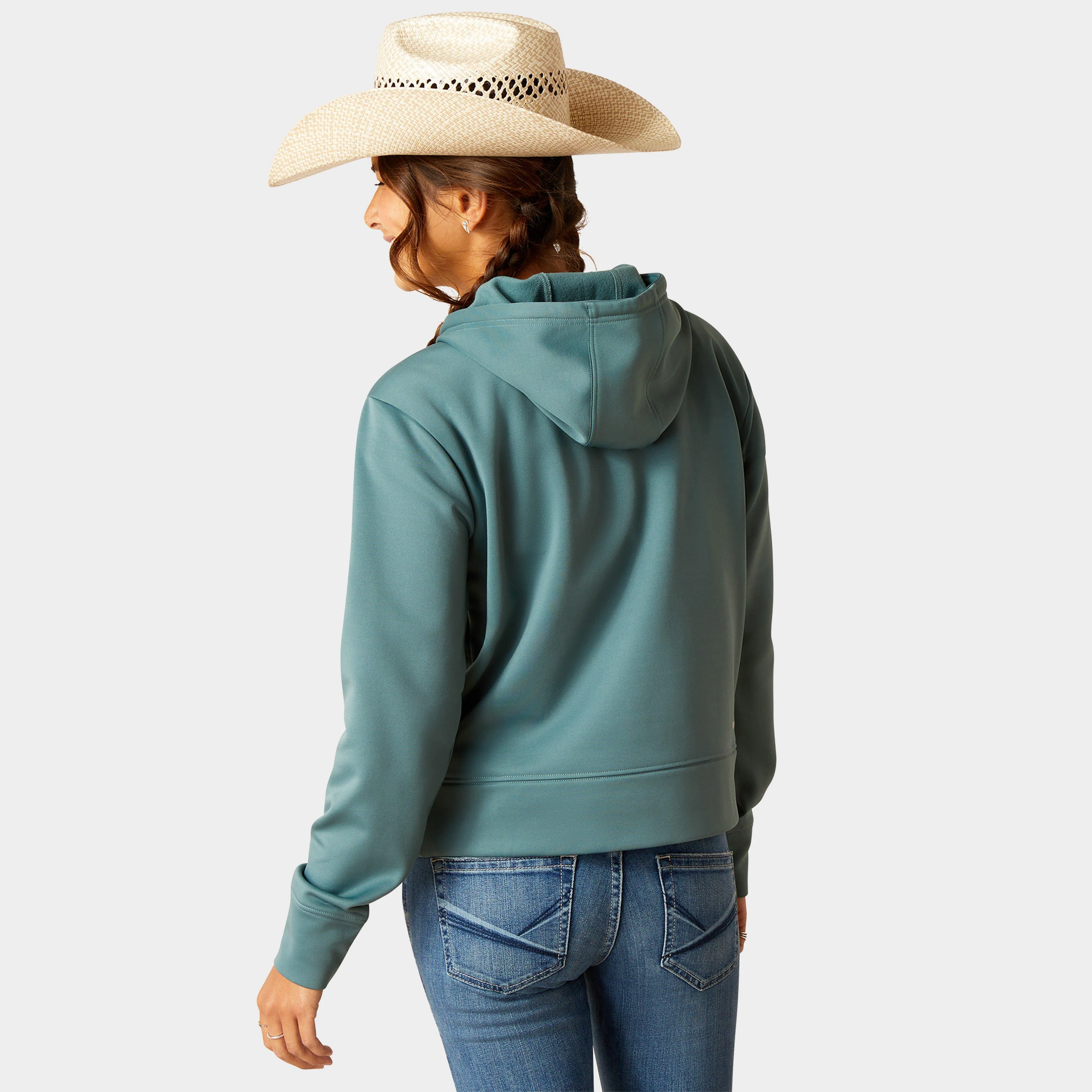 Womens Tek Hoodie 1/2 Zip Hoodie North Atlantic - Image 2