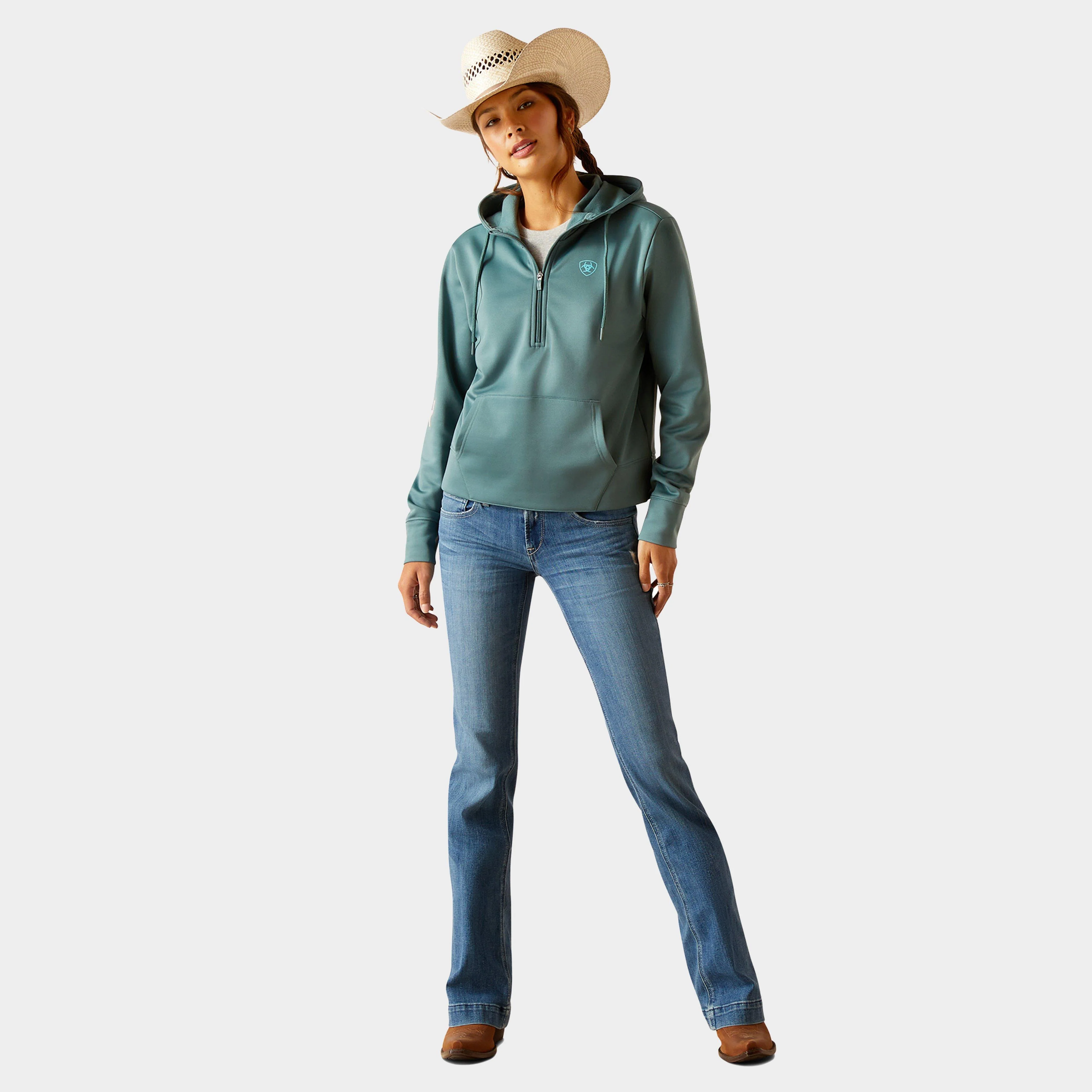 Womens Tek Hoodie 1/2 Zip Hoodie North Atlantic - Image 4