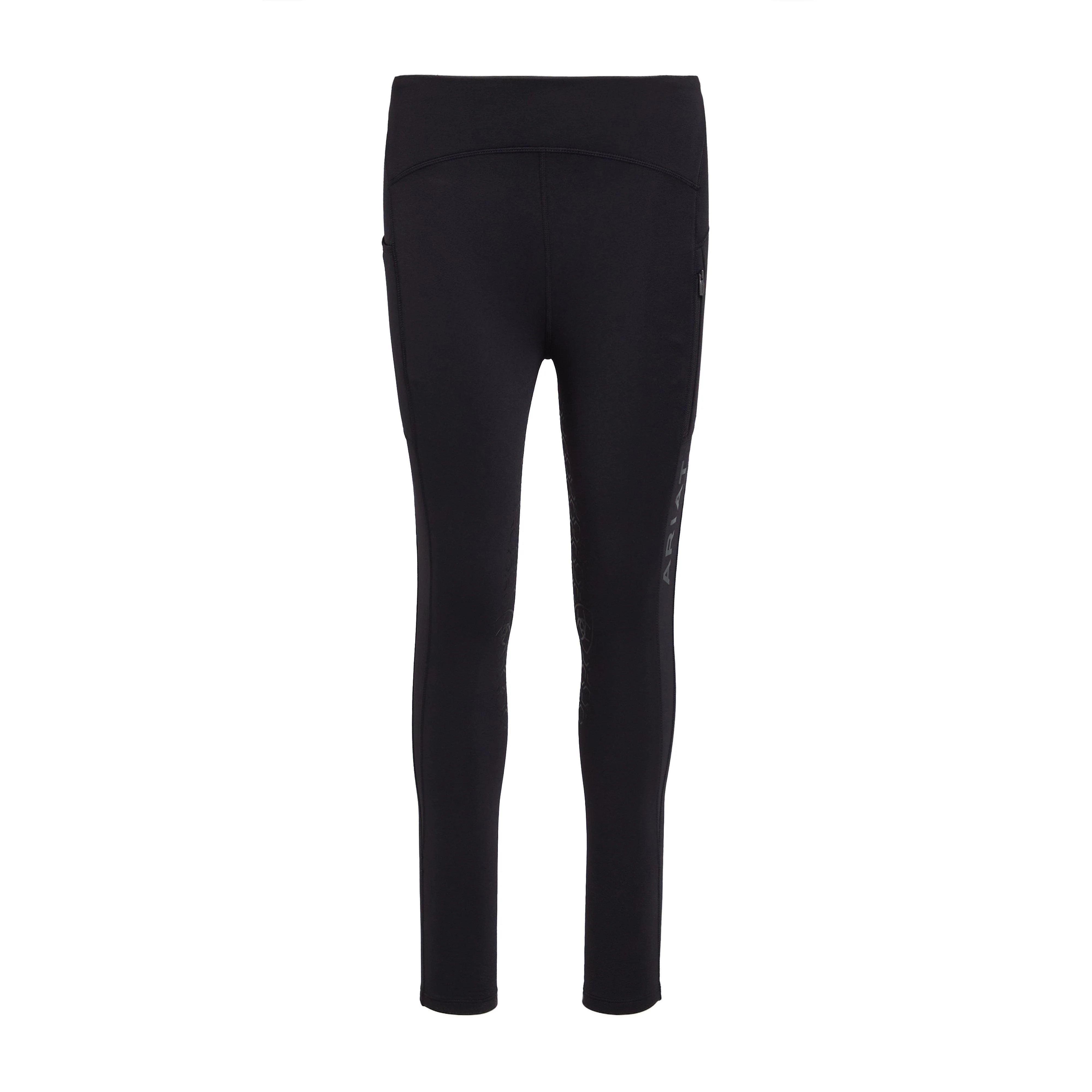 Womens Venture Thermal Half Grip Riding Tights Black - Image 8