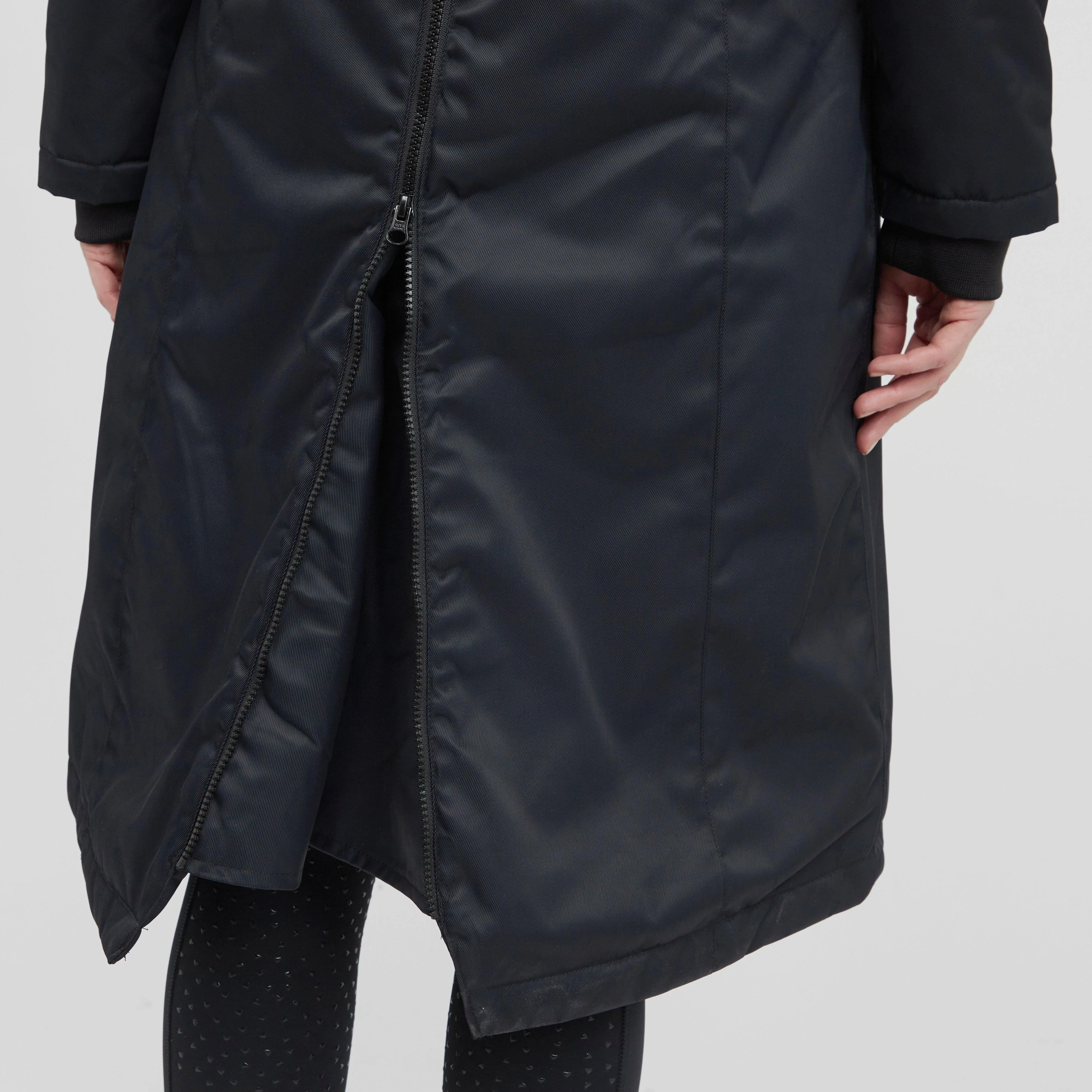 Womens Halcyon Long Coat Charcoal - Image 9