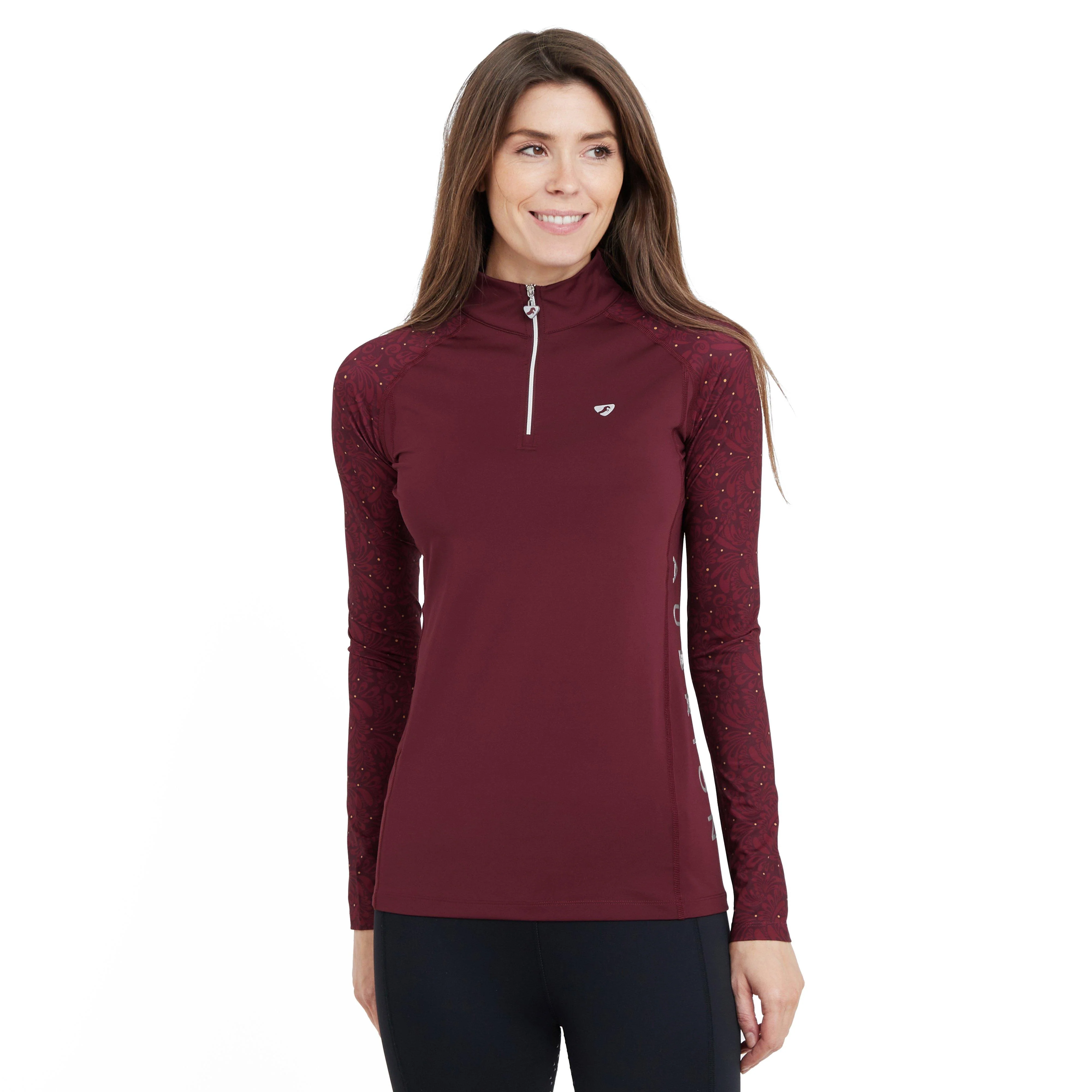 Womens Hyde Park Base Layer Red Paisley - Image 9