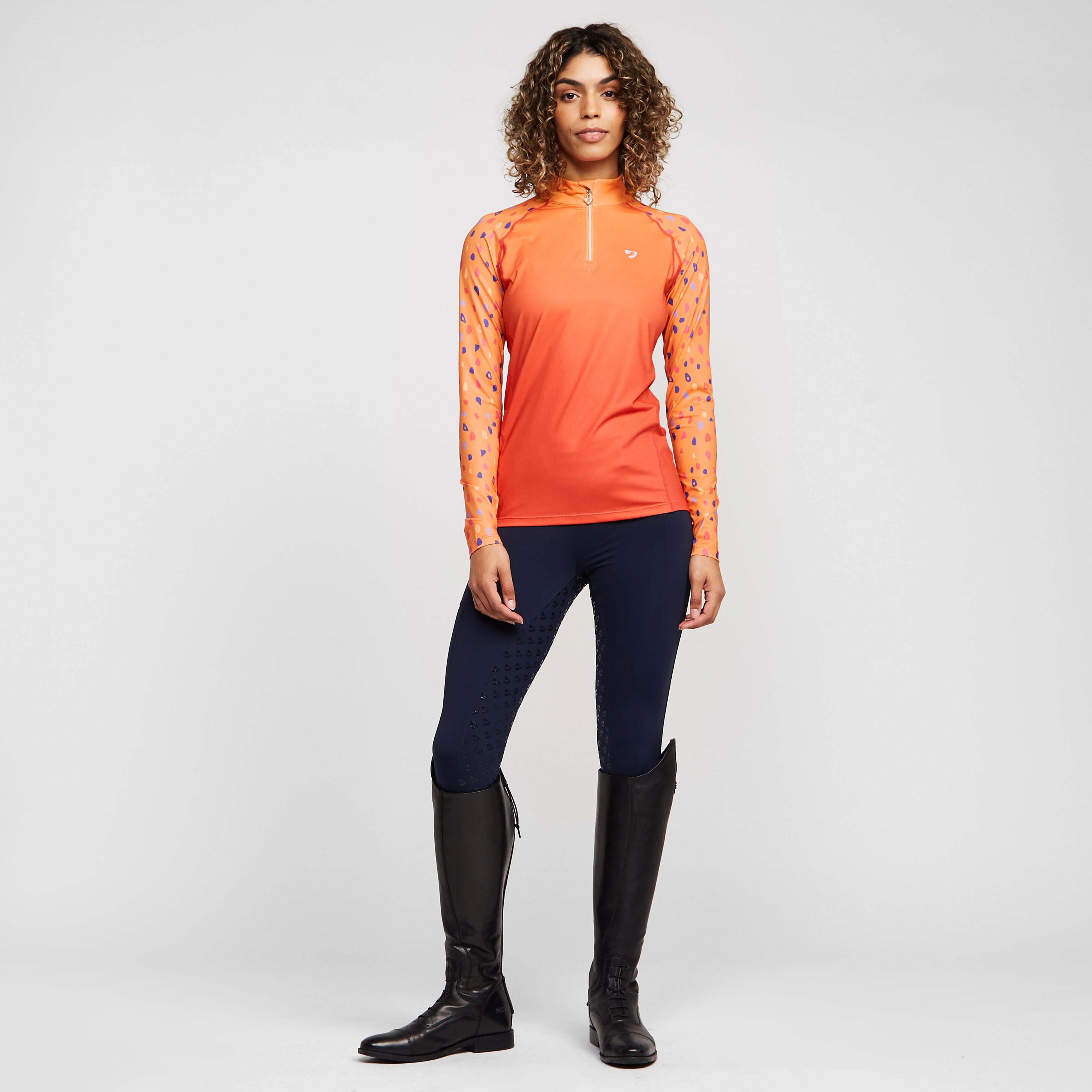 Womens Hyde Park Cross Country Shirt Orange Spot - Image 3