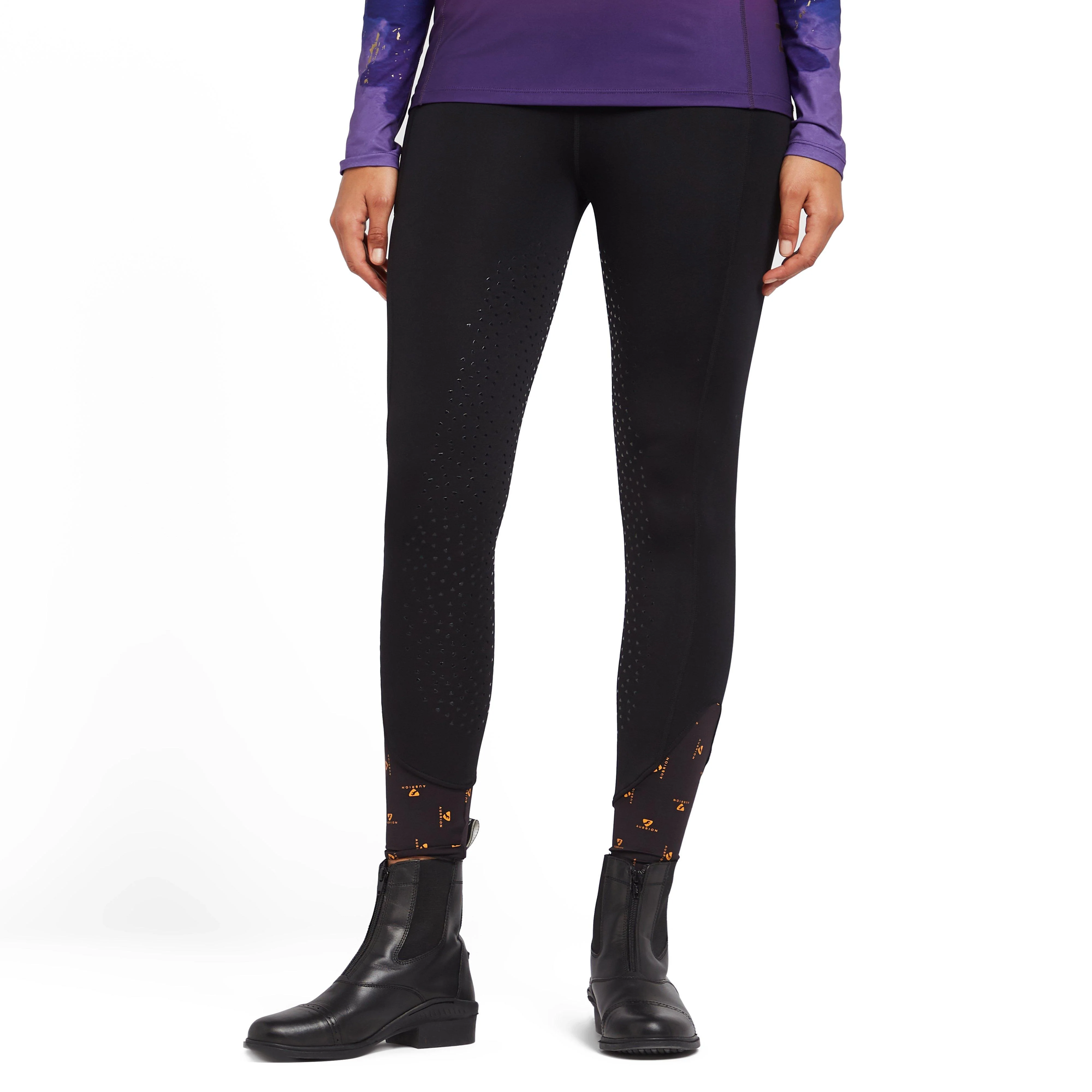 Womens Porter Winter Riding Tights Black - Image 8