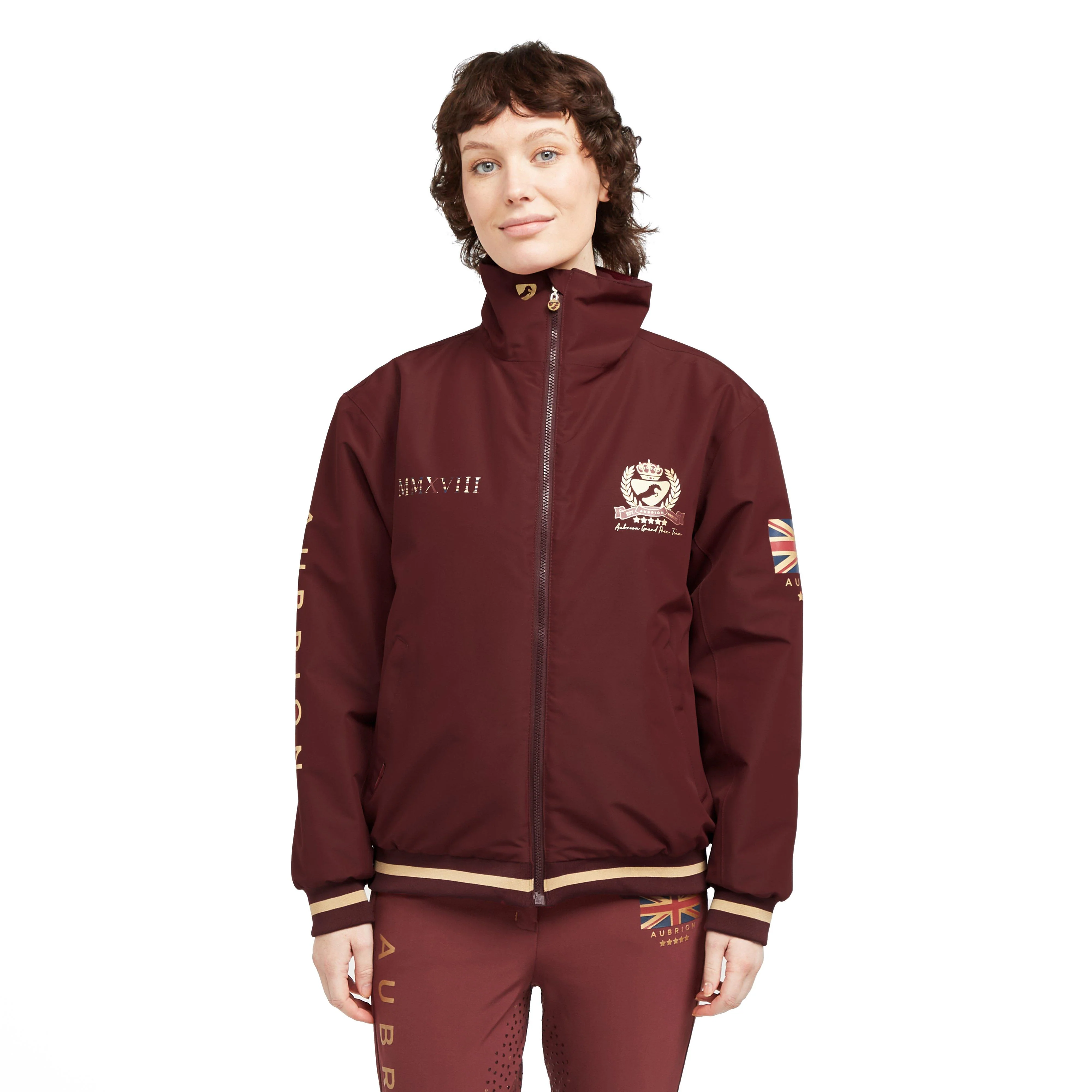 Womens Team Jacket Burgundy - Image 10