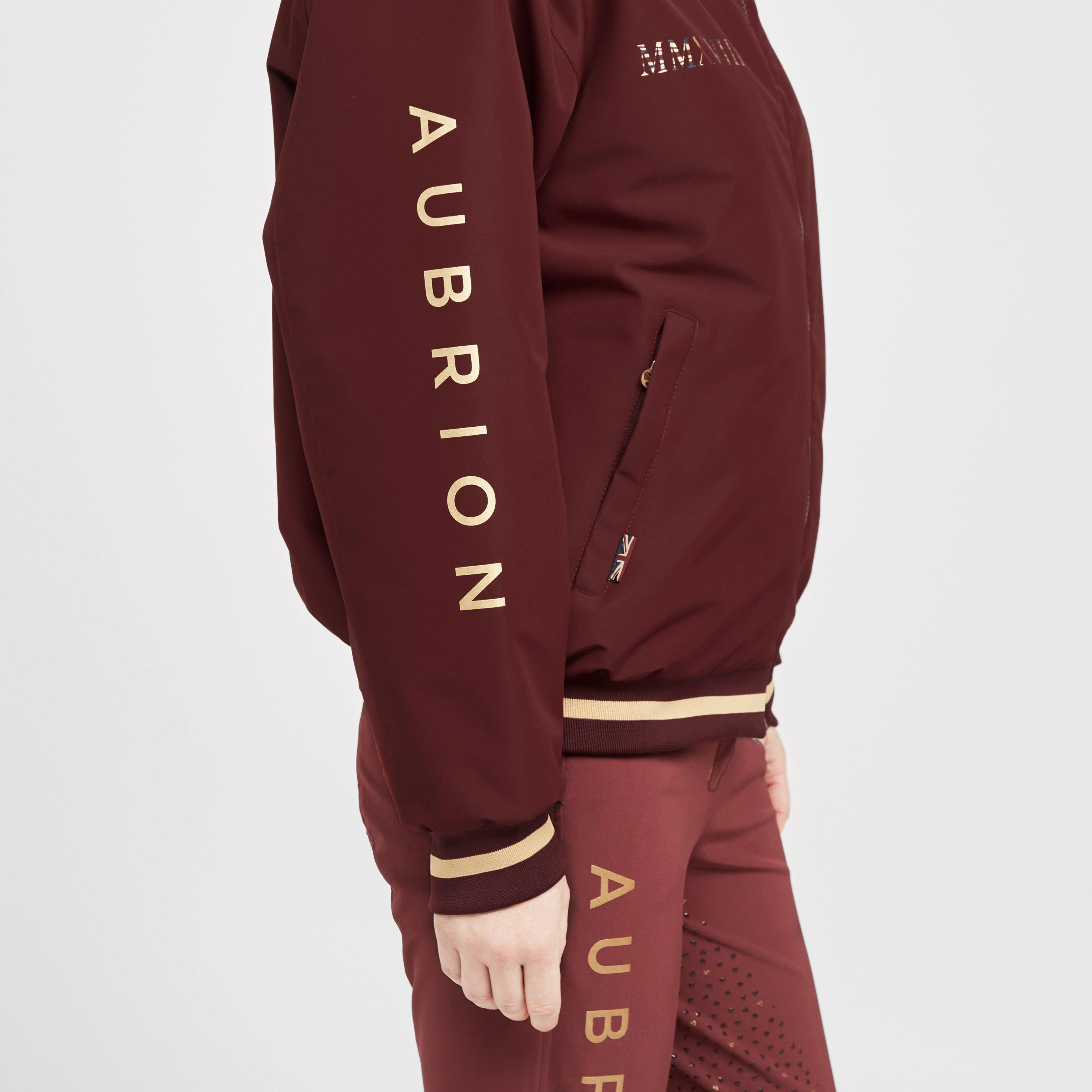 Womens Team Jacket Burgundy - Image 7