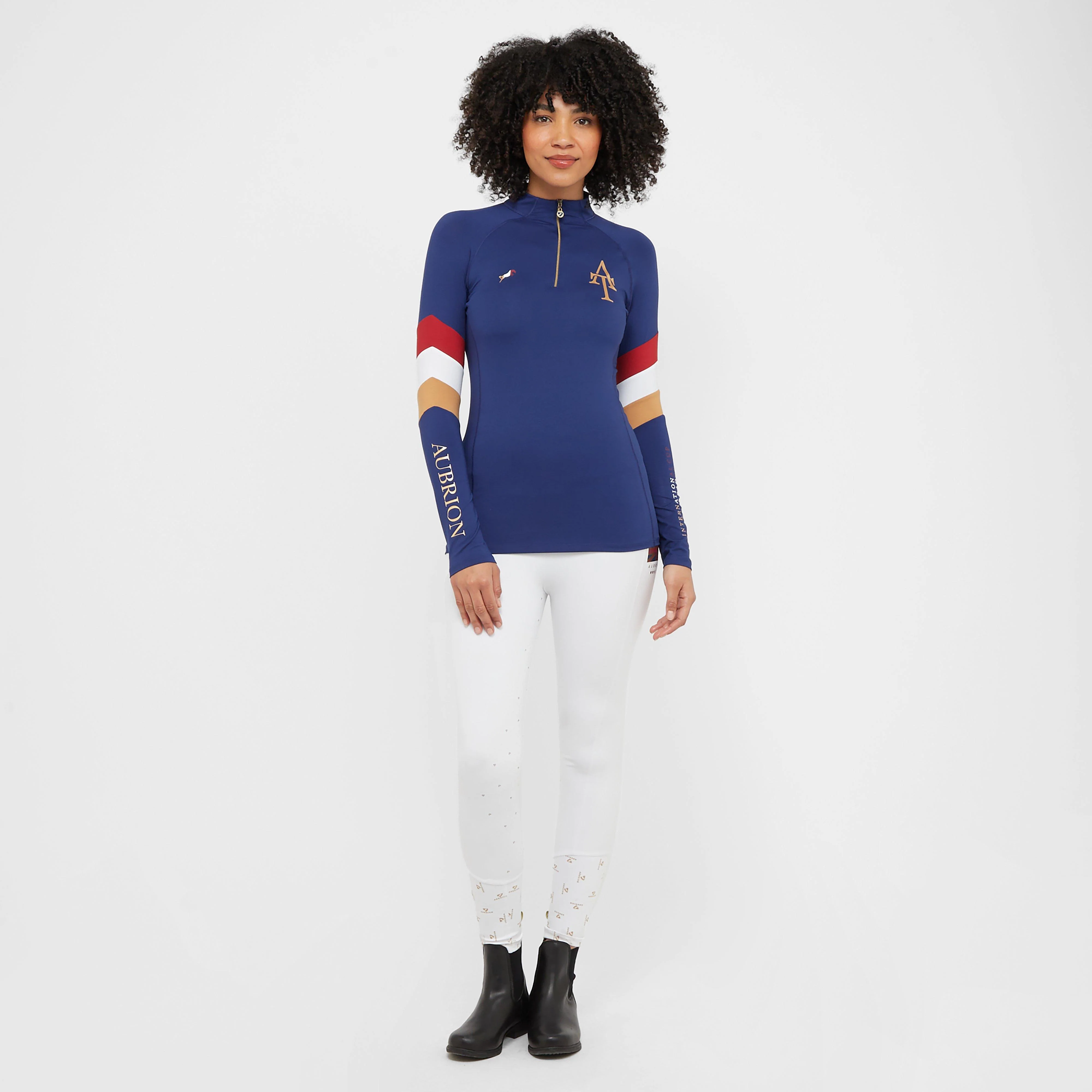 Womens Team Long Sleeved Base Layer Navy - Image 3