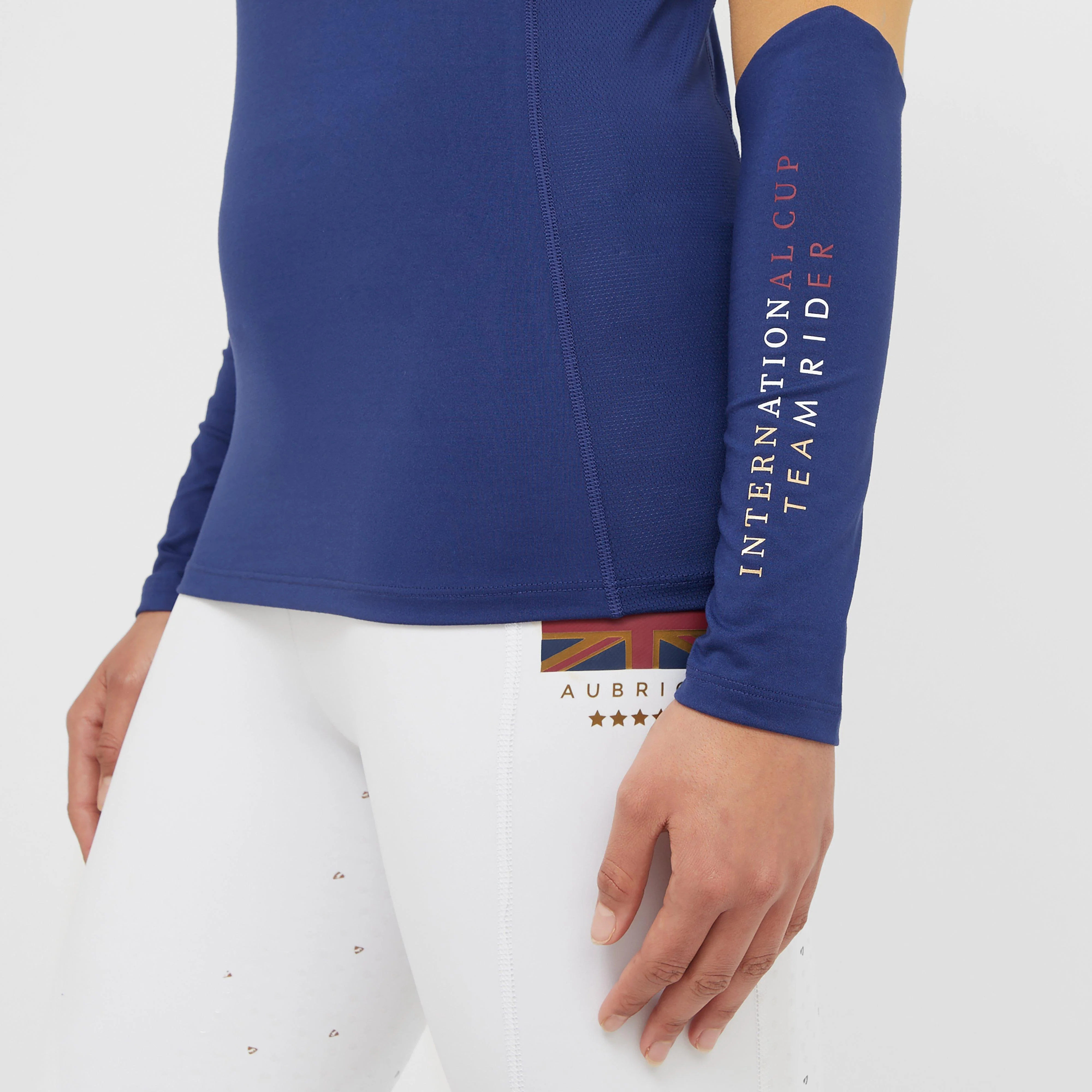 Womens Team Long Sleeved Base Layer Navy - Image 7