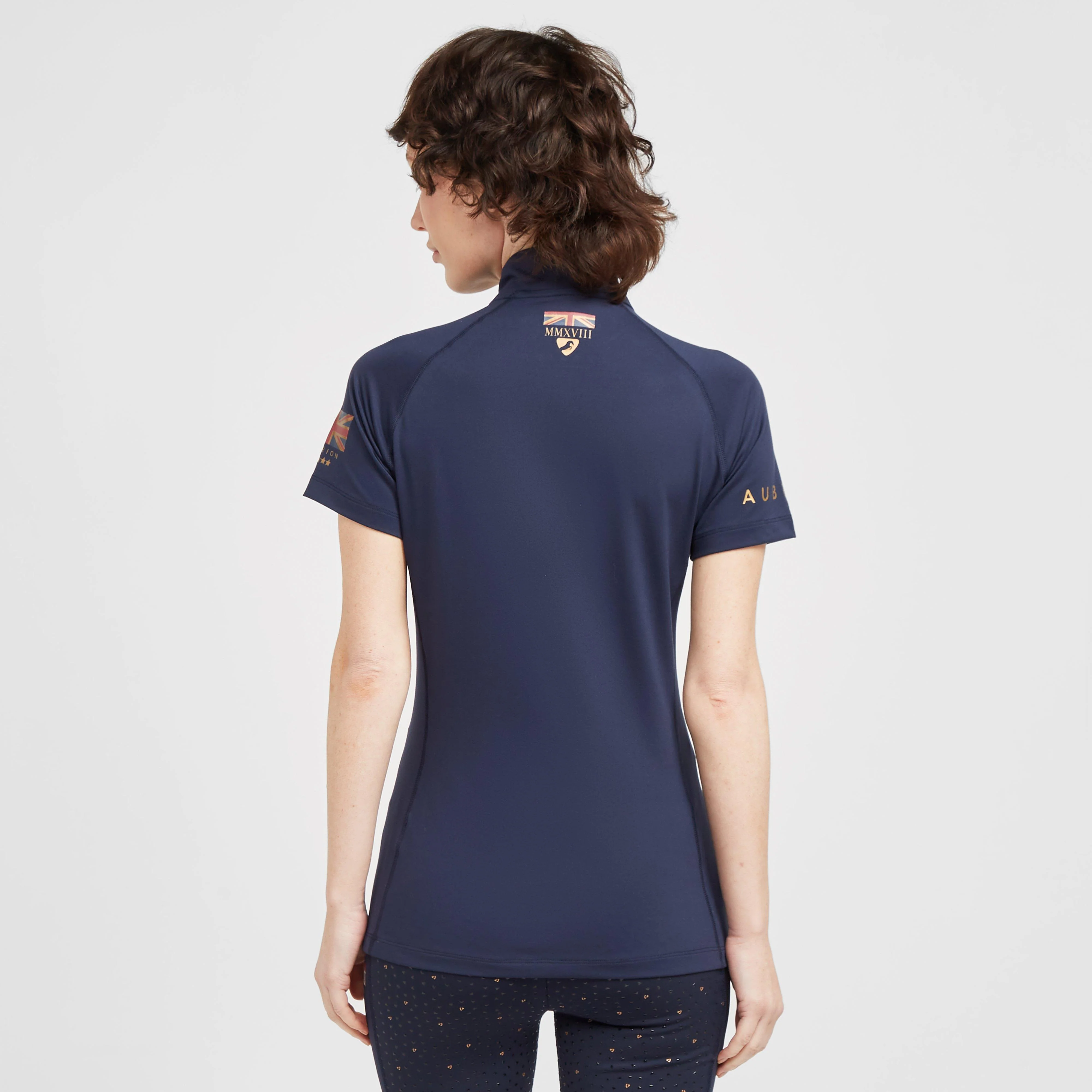 Womens Team Short Sleeve Base Layer Navy - Image 2
