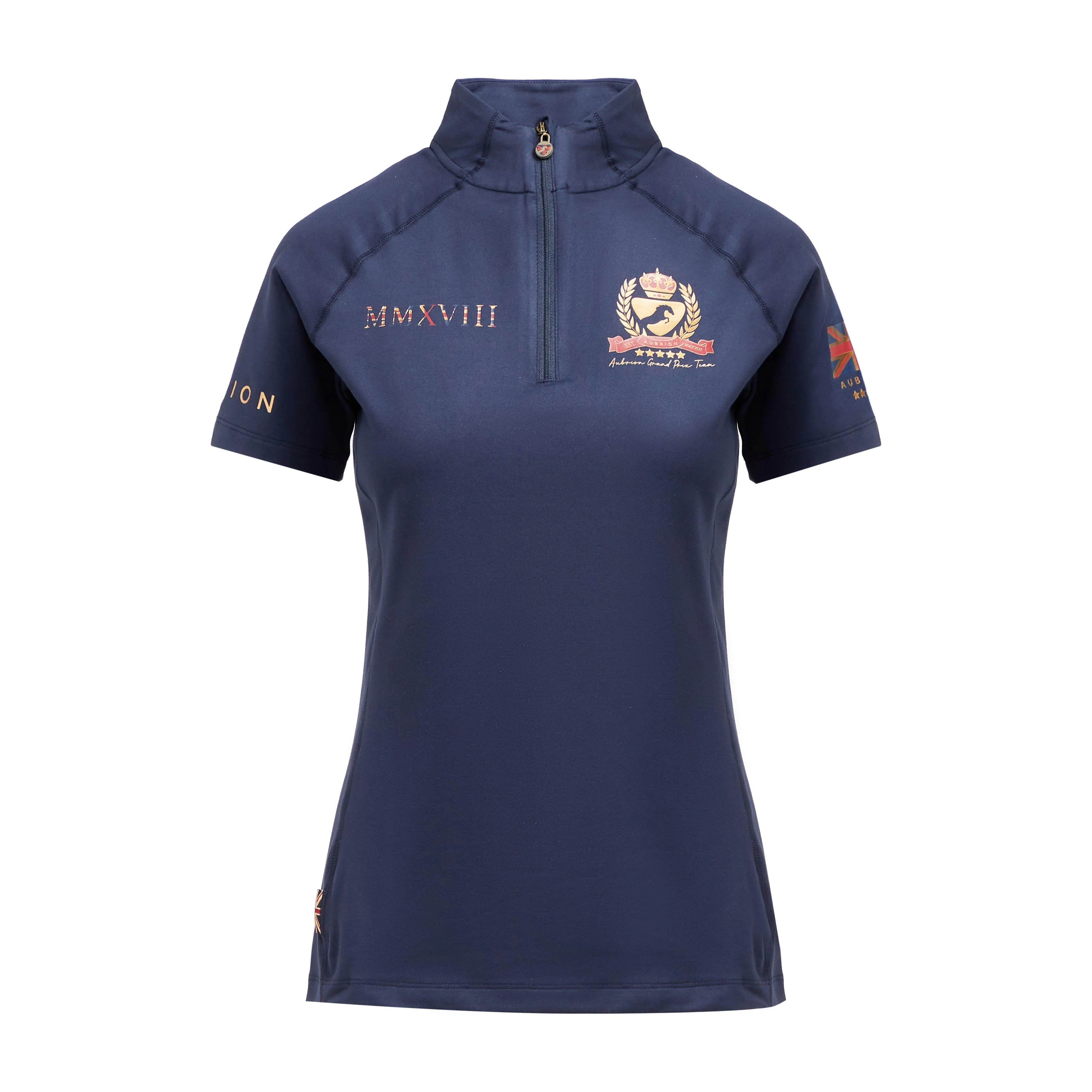 Womens Team Short Sleeve Base Layer Navy - Image 9