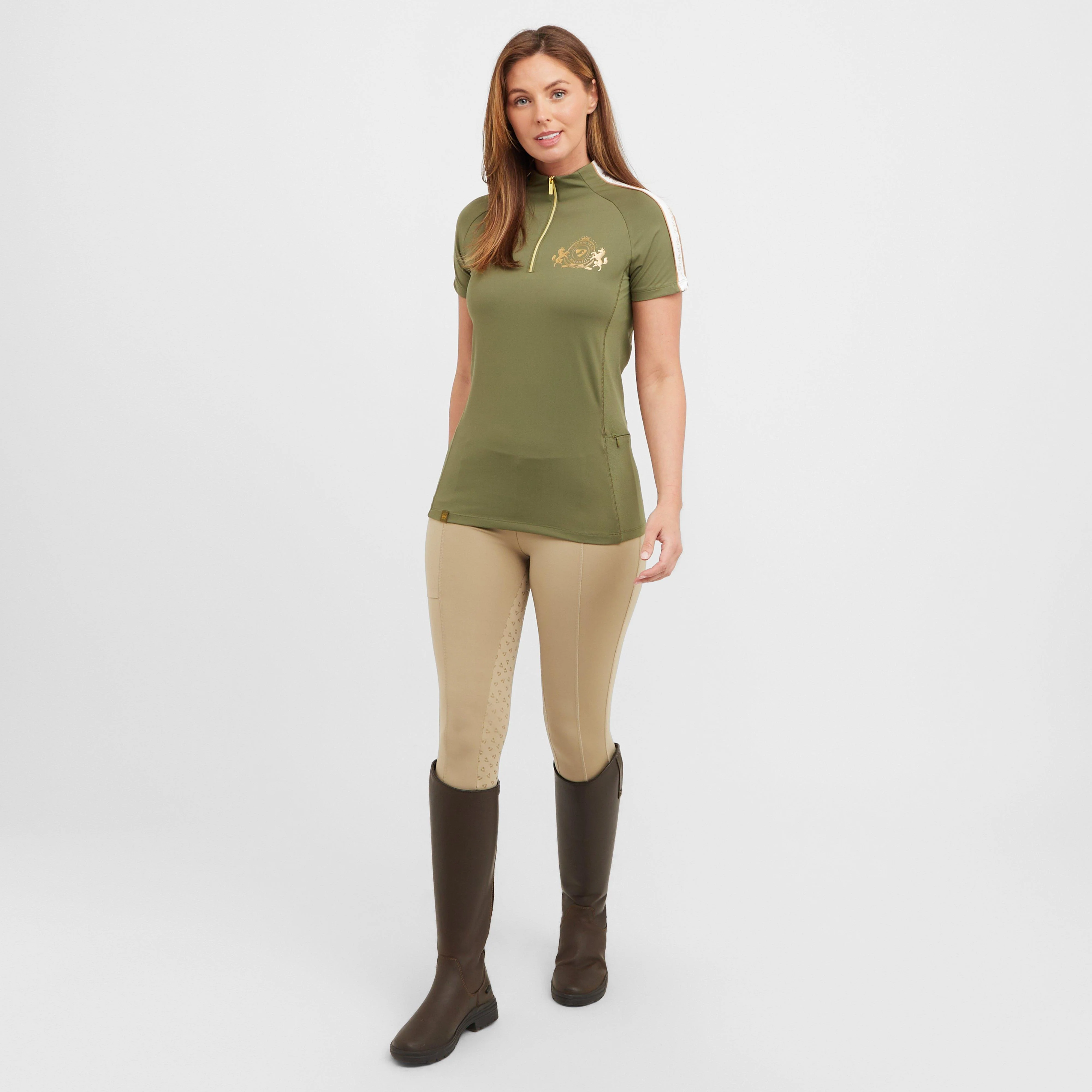 Womens Team Short Sleeved Base Layer Moss - Image 3