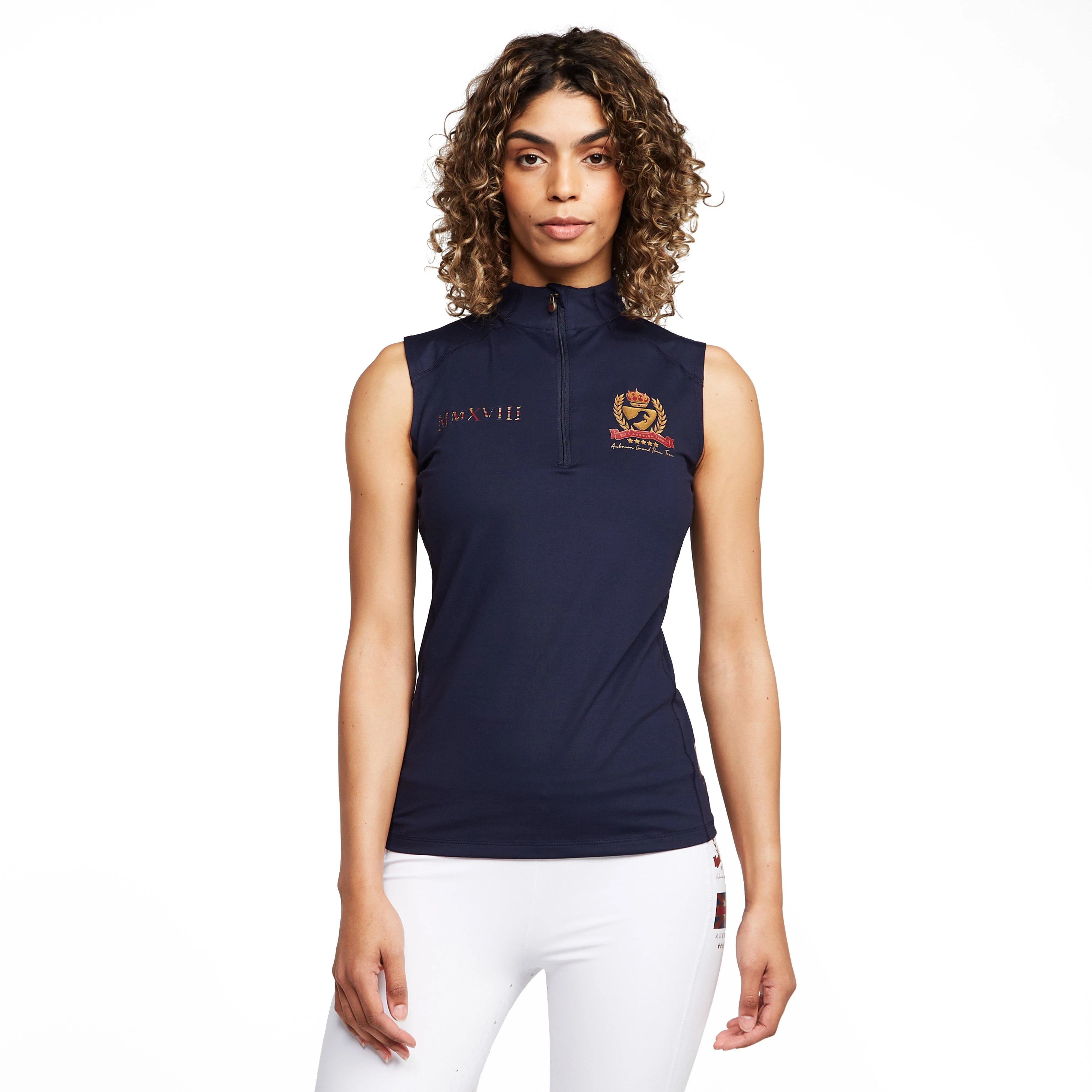 Womens Team Sleeveless Base Layer Navy - Image 11