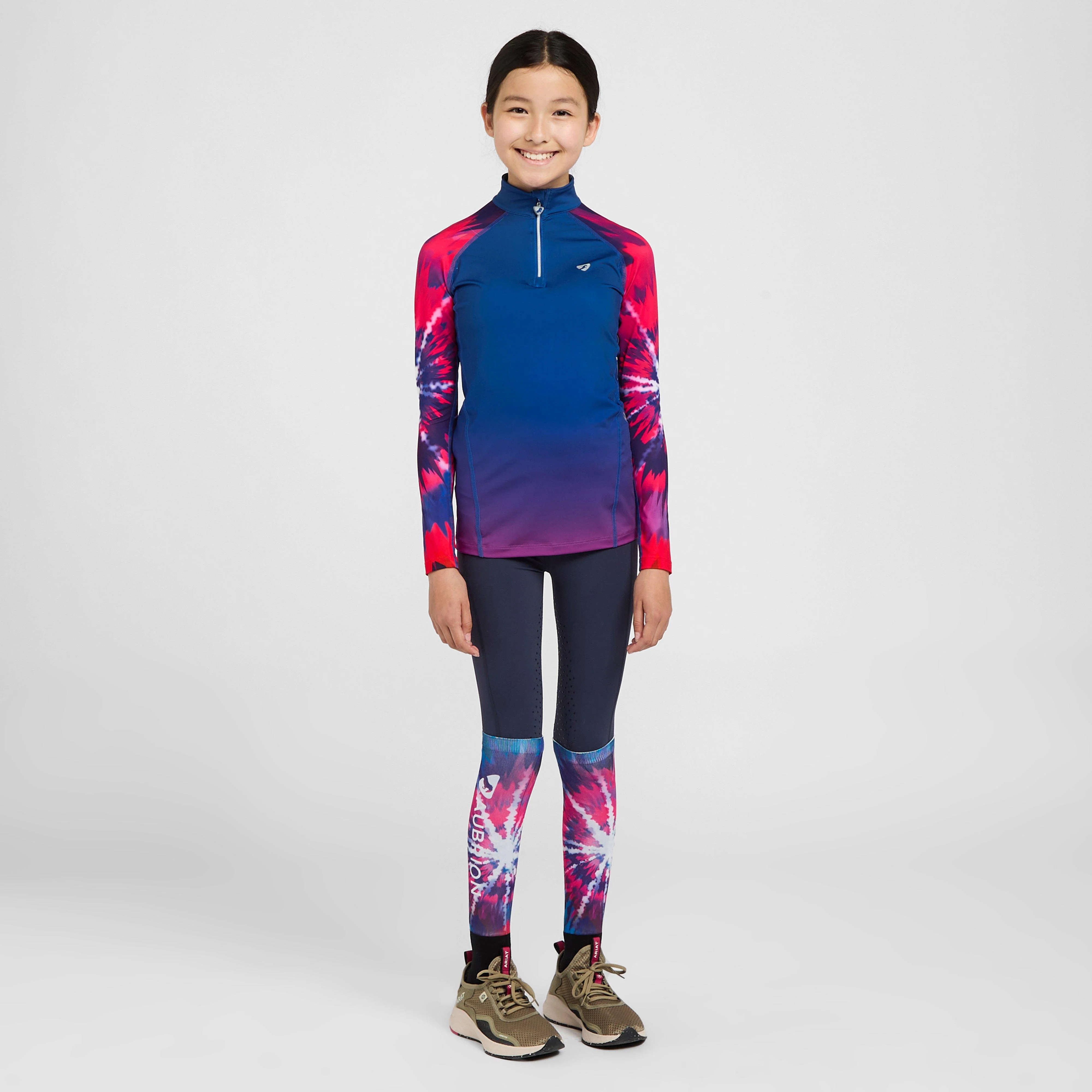 Young Rider Hyde Park Cross Country Shirt Pink Tie Dye - Image 3
