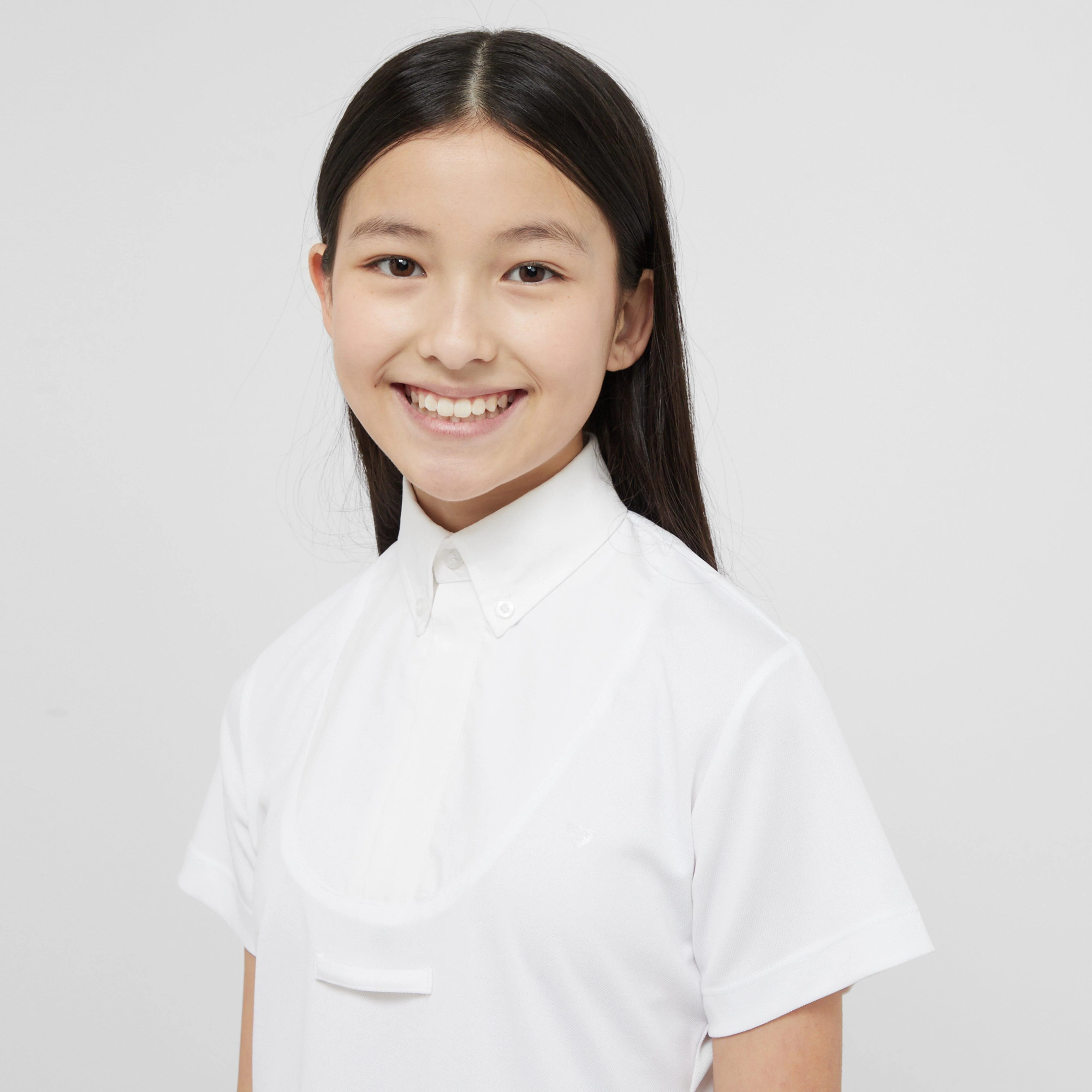 Young Rider Short Sleeve Tie Shirt White - Image 5