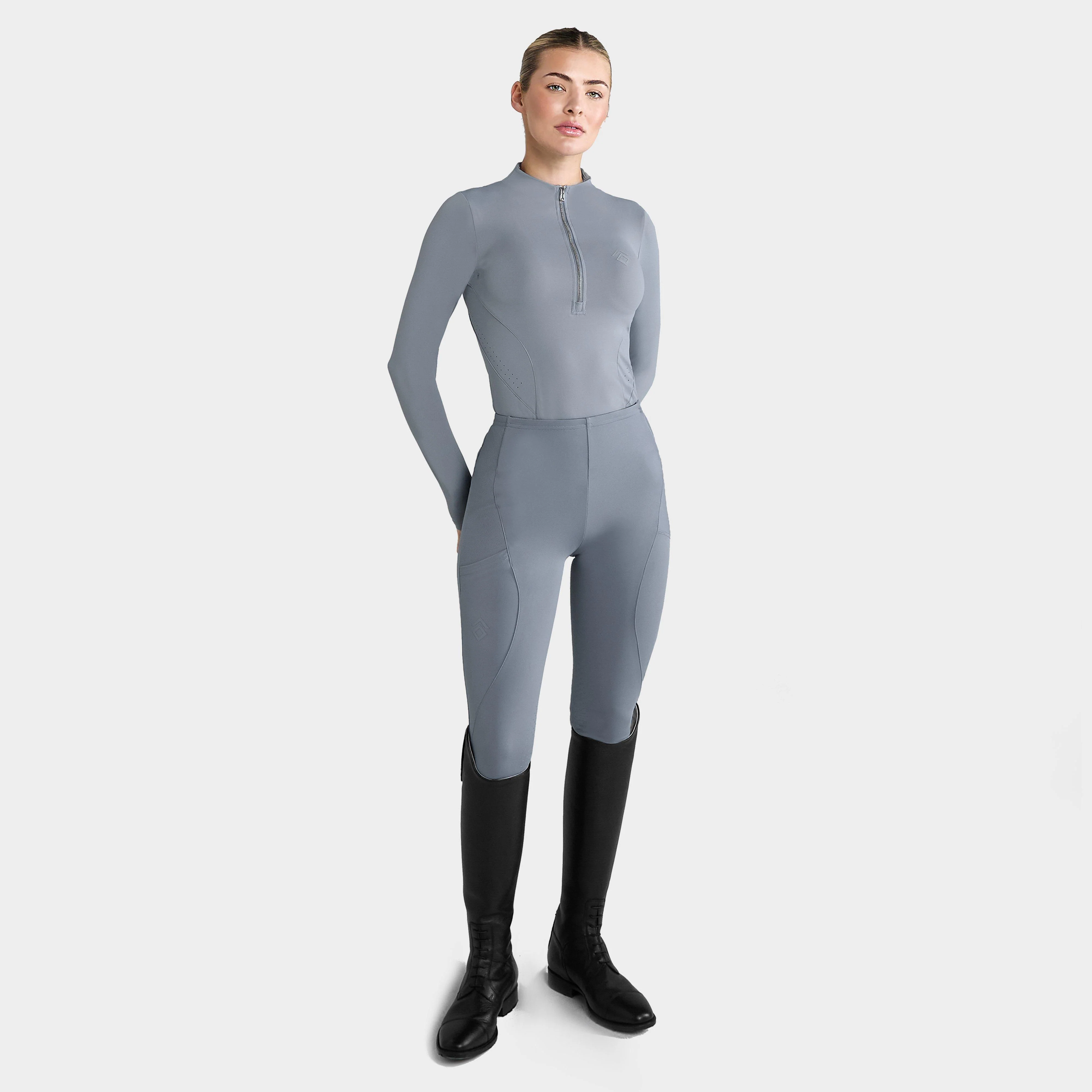 Womens Core Full Seat Leggings Ash Blue - Image 4