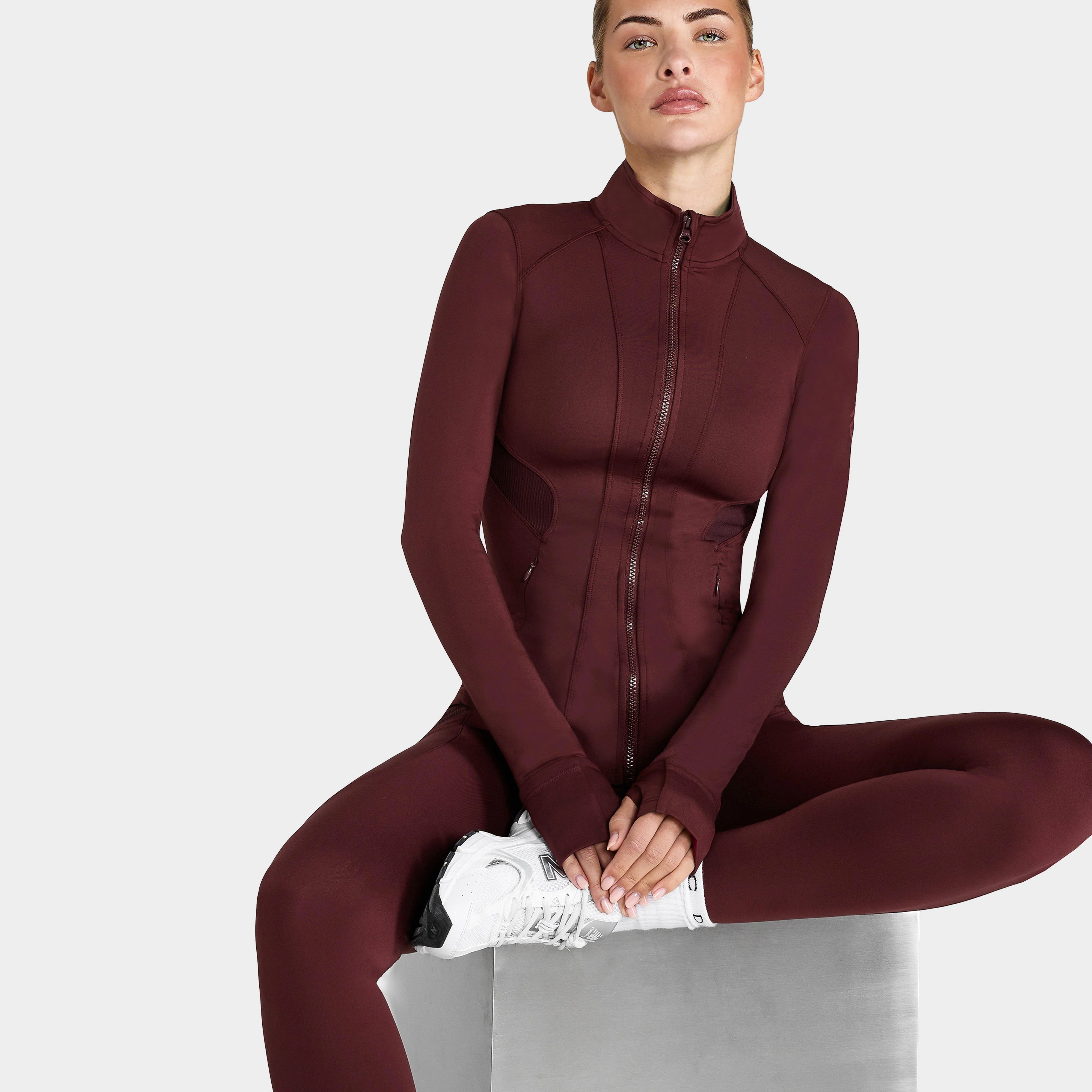 Womens Fitted Jacket Cherry - Image 3