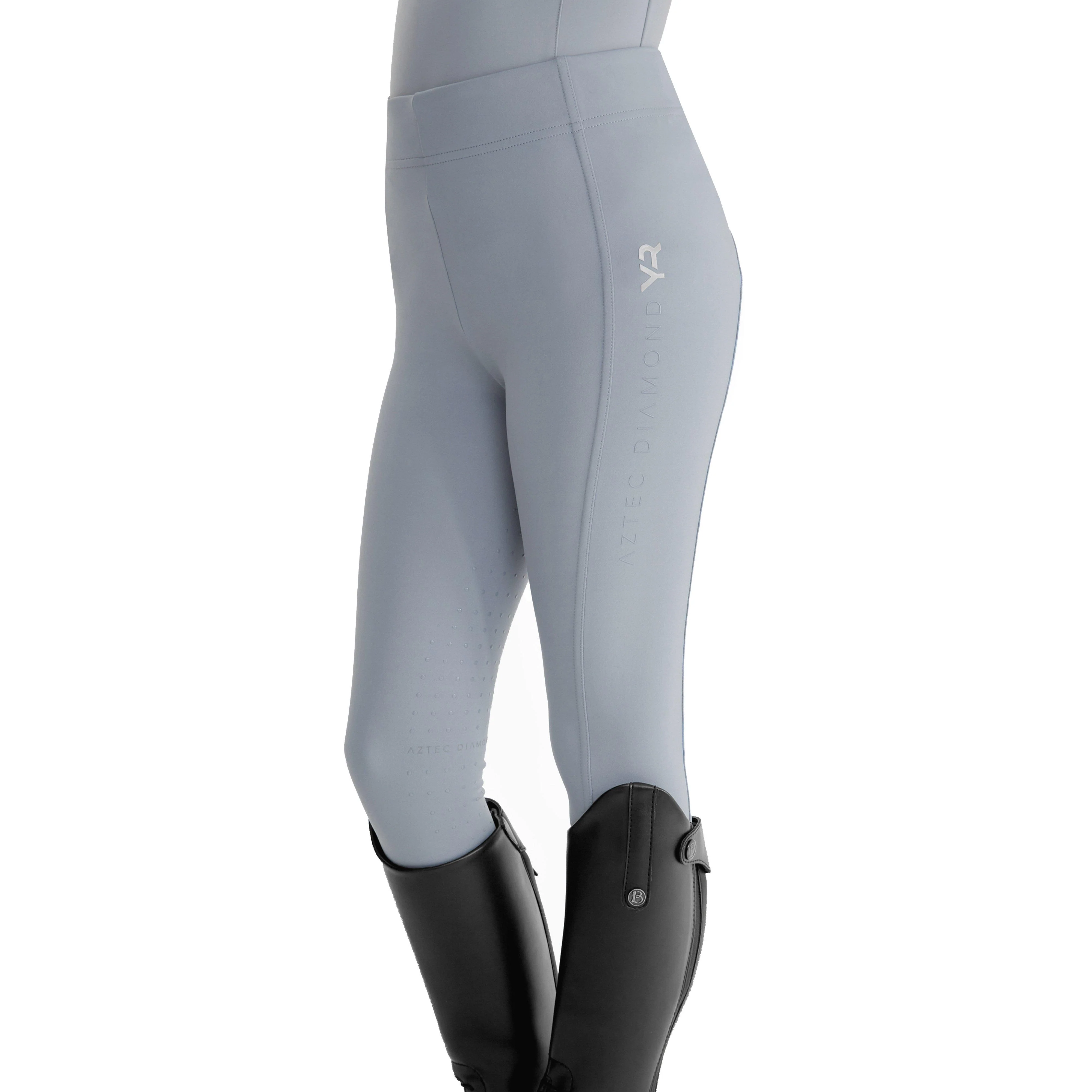 Young Rider Full Seat Leggings Ash Blue - Image 5