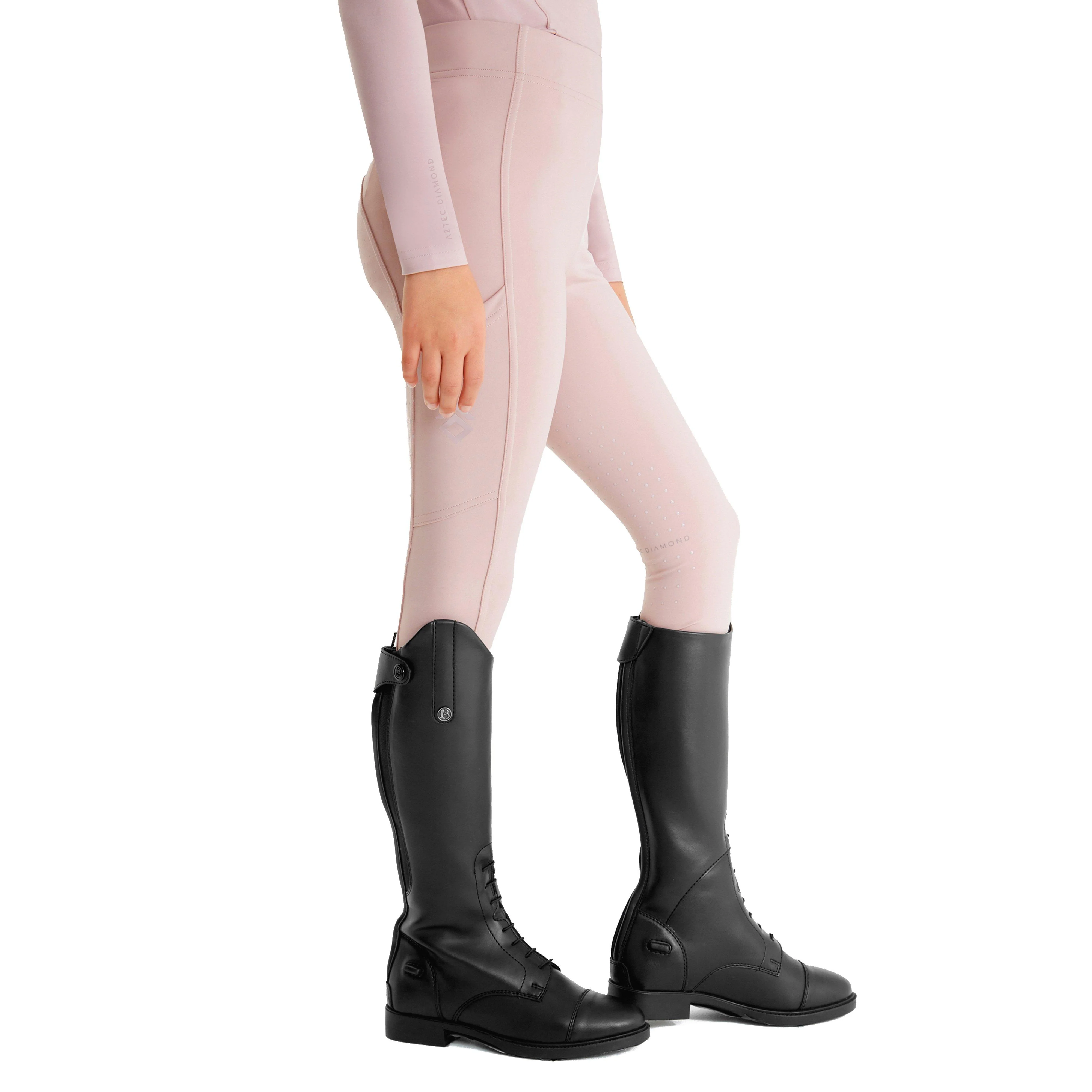 Young Rider Full Seat Leggings Pink - Image 5