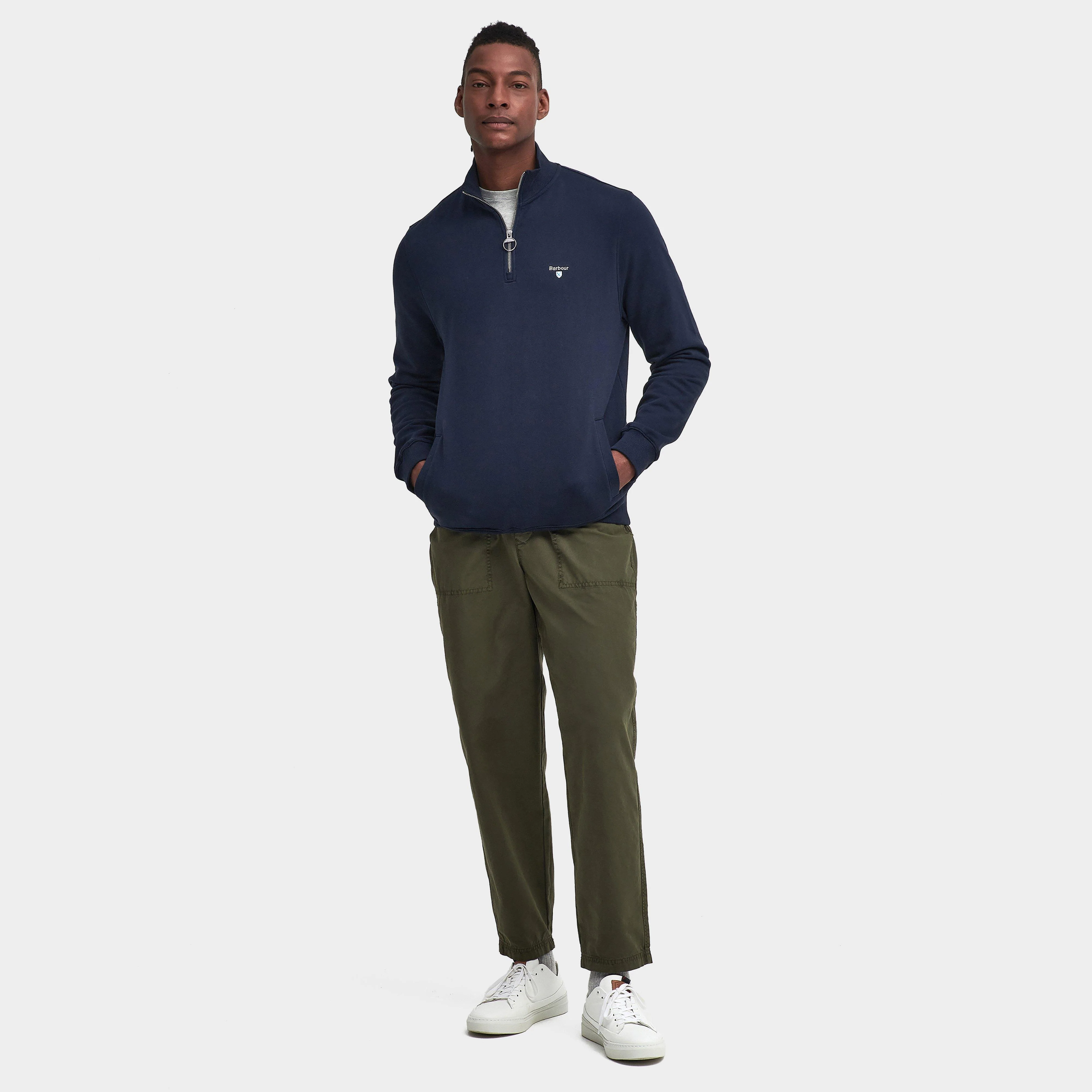 Mens Beckhill Half Zip Sweatshirt Navy - Image 6
