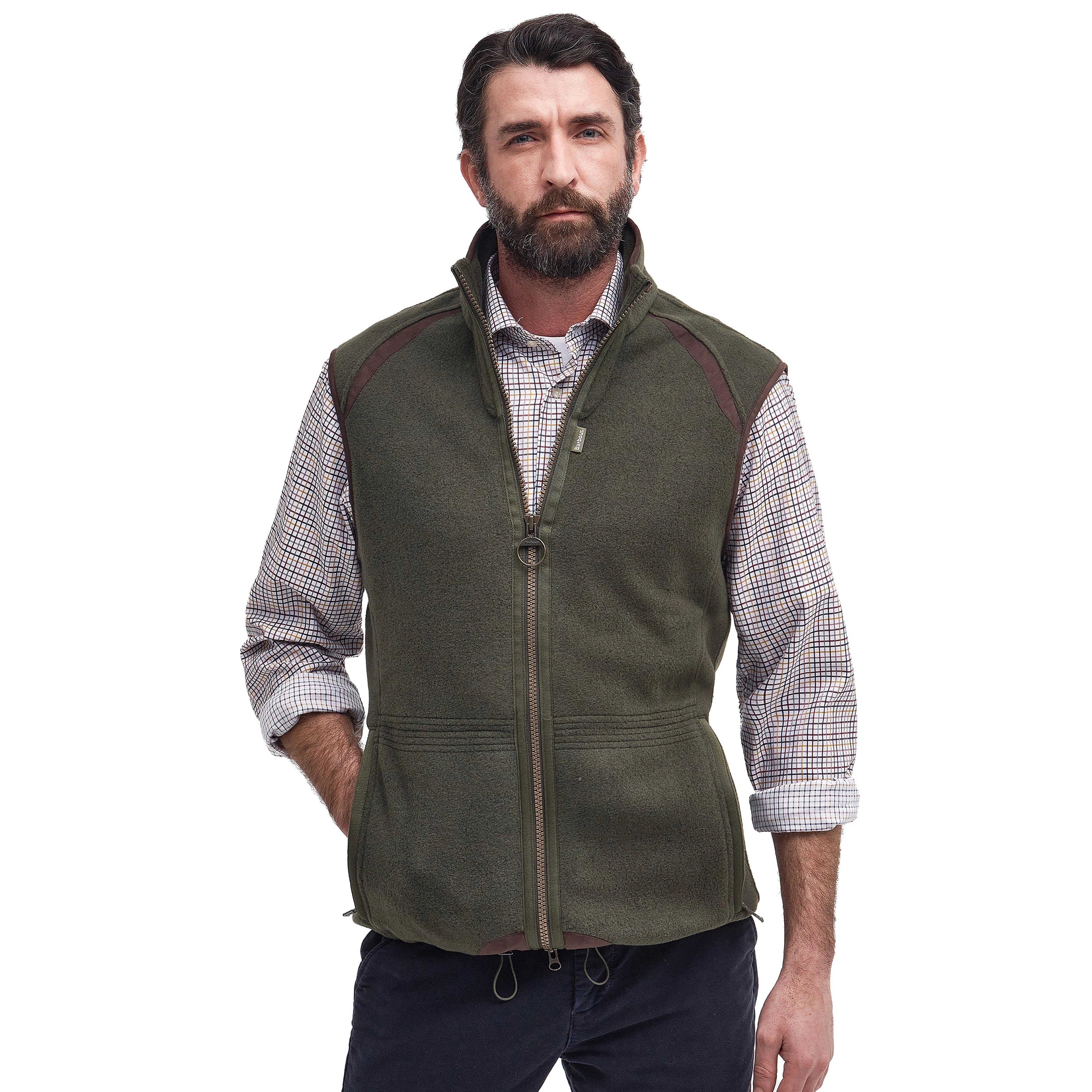 Mens Langdale Fleece Gilet Olive - Image 8