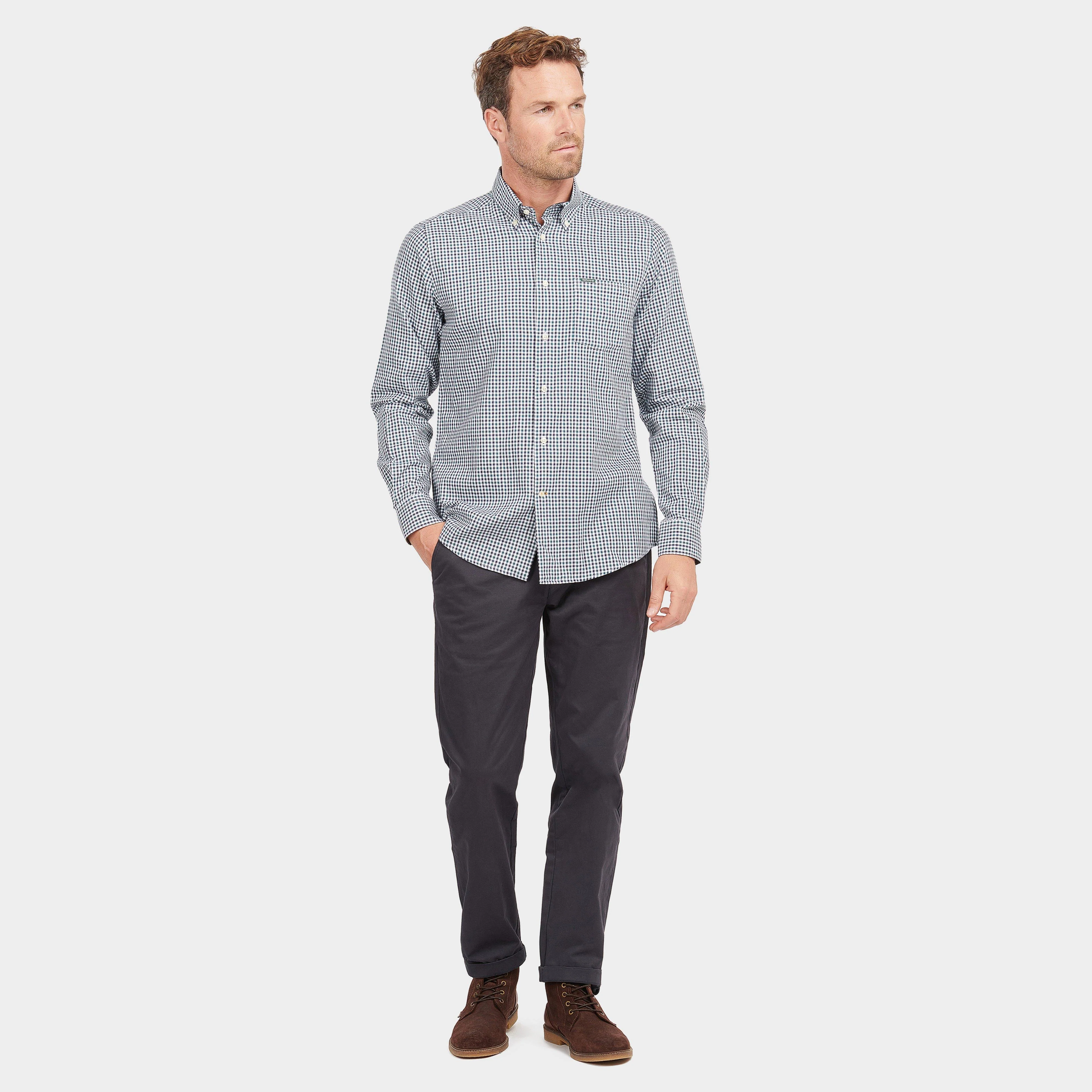 Mens Padshaw Tailored Gingham Shirt Green - Image 5