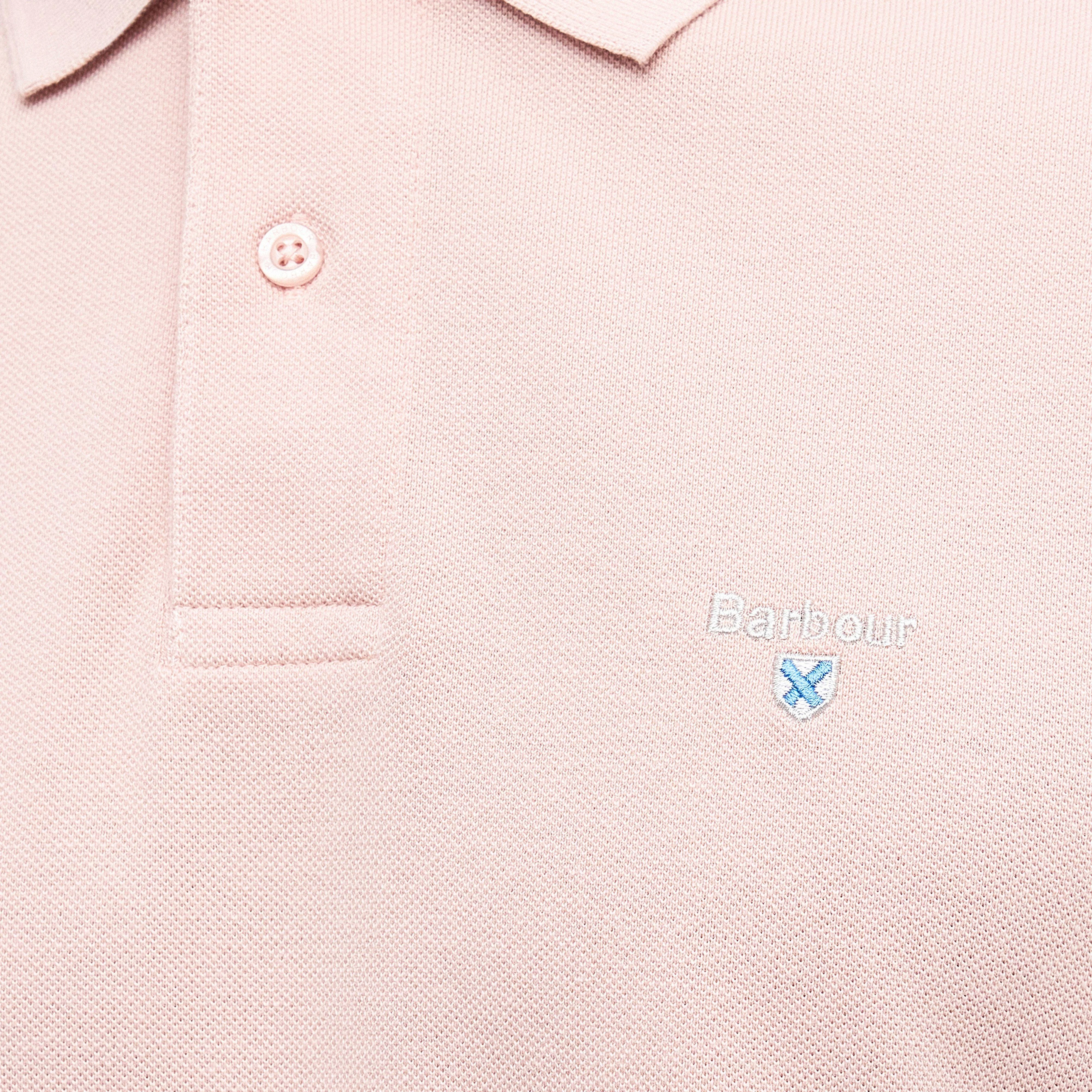 Mens Sports Polo Shirt Pink Mist - Image 4