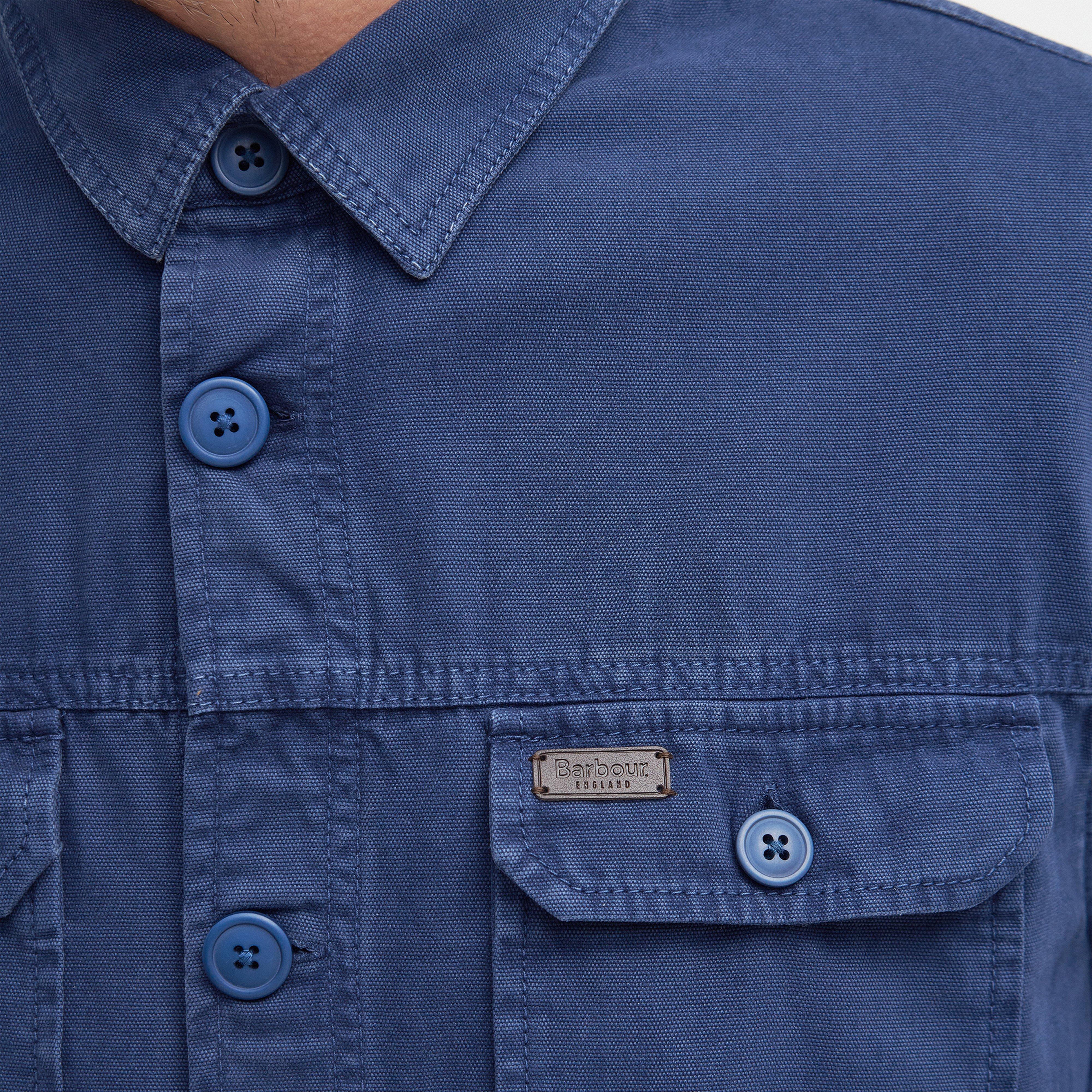 Mens Swindale Overshirt Mid Blue - Image 4