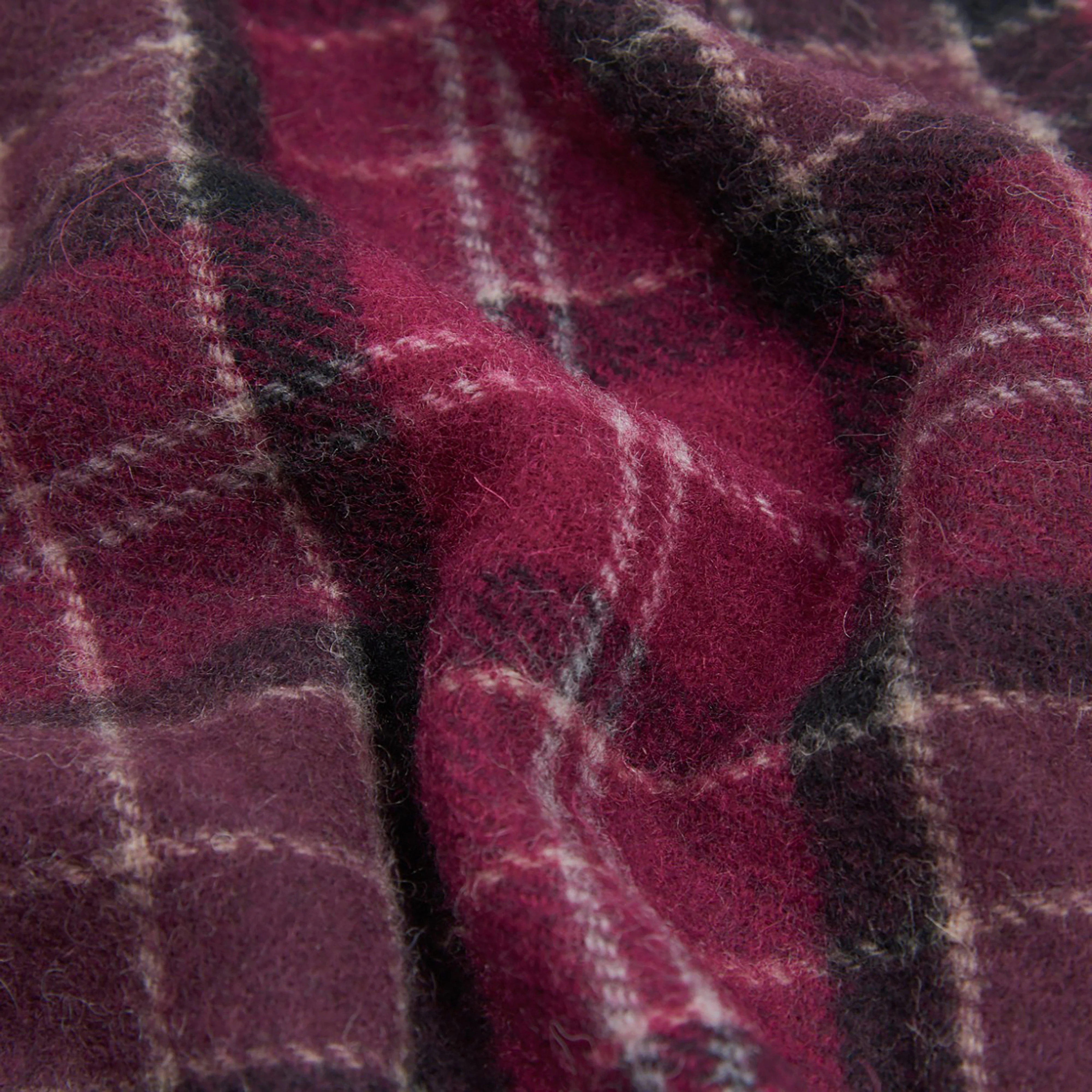 Tartan Lambswool Scarf Winter Red Tartan - Image 3