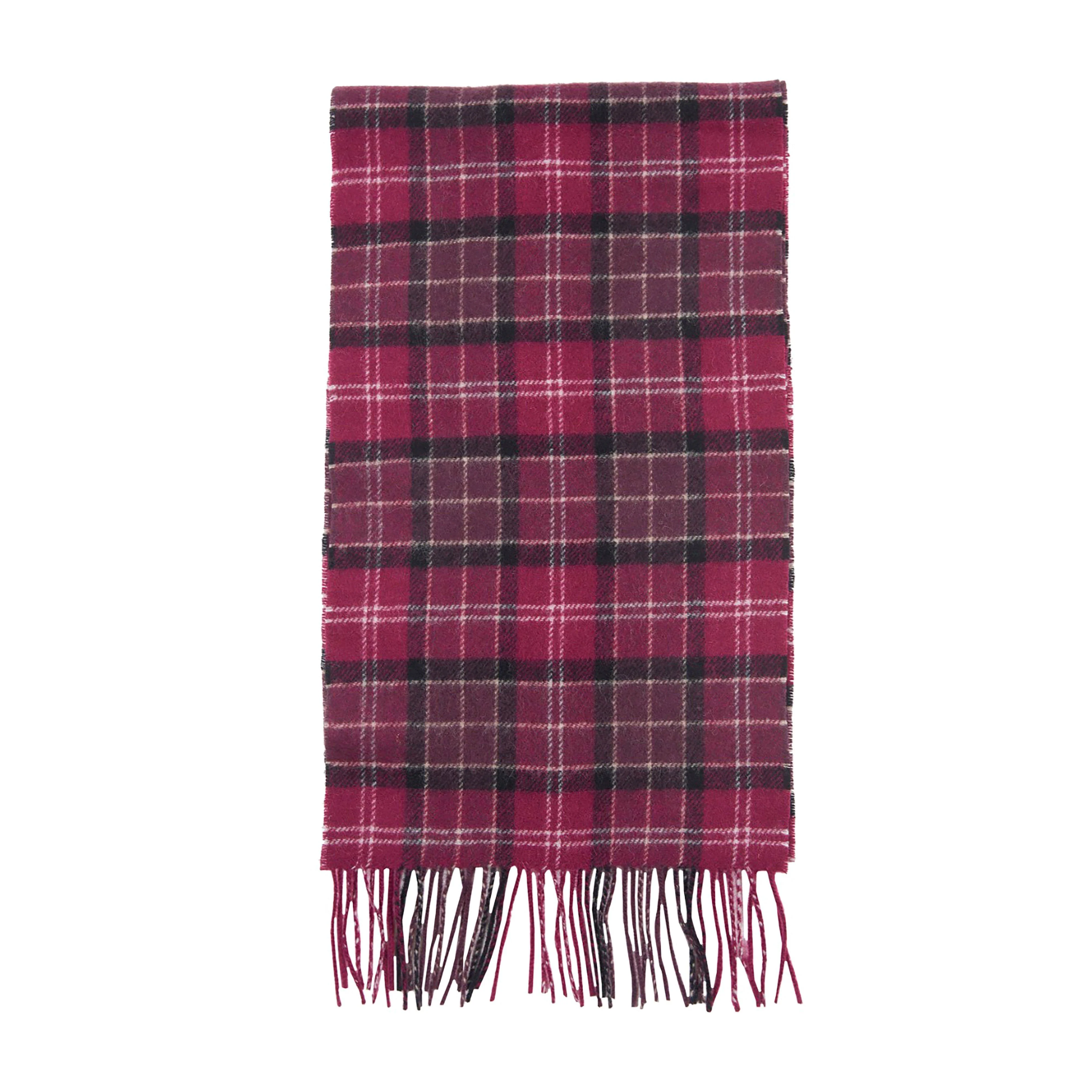 Tartan Lambswool Scarf Winter Red Tartan - Image 6