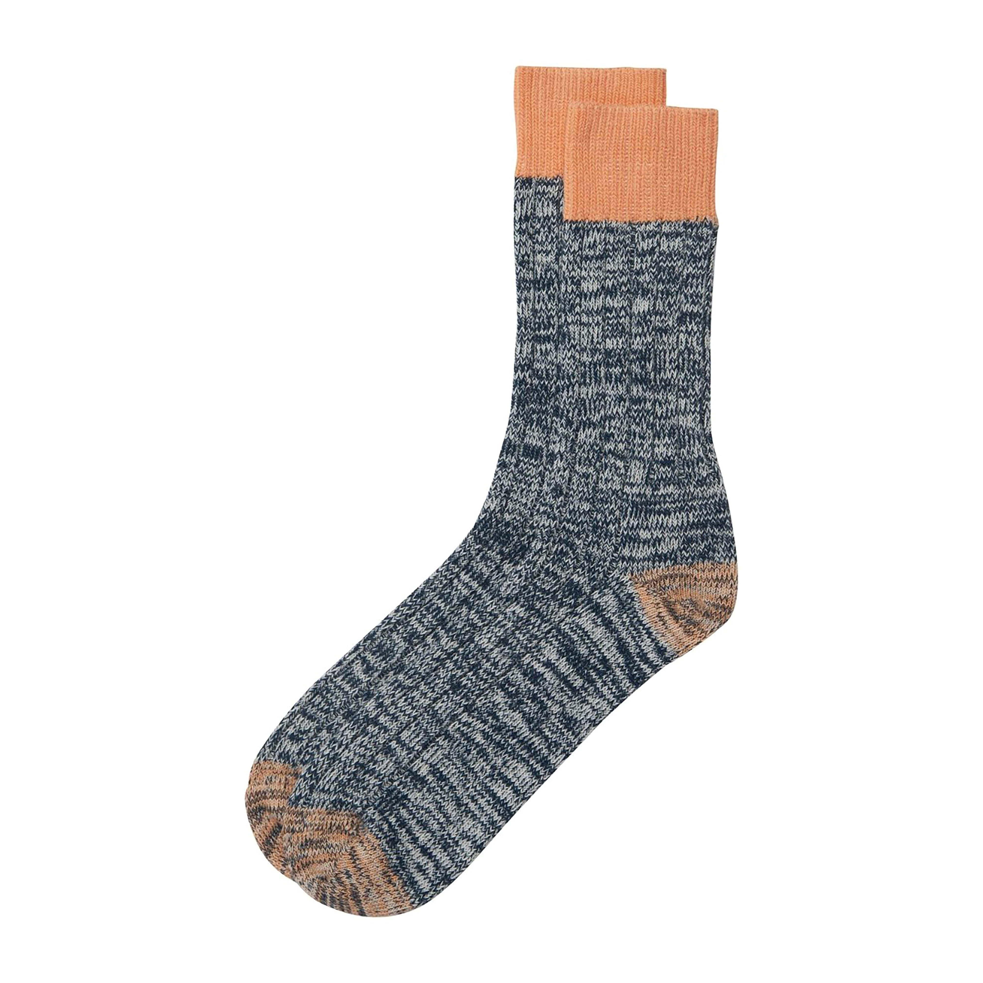 Twisted Contrast Socks Navy Mix - Image 2