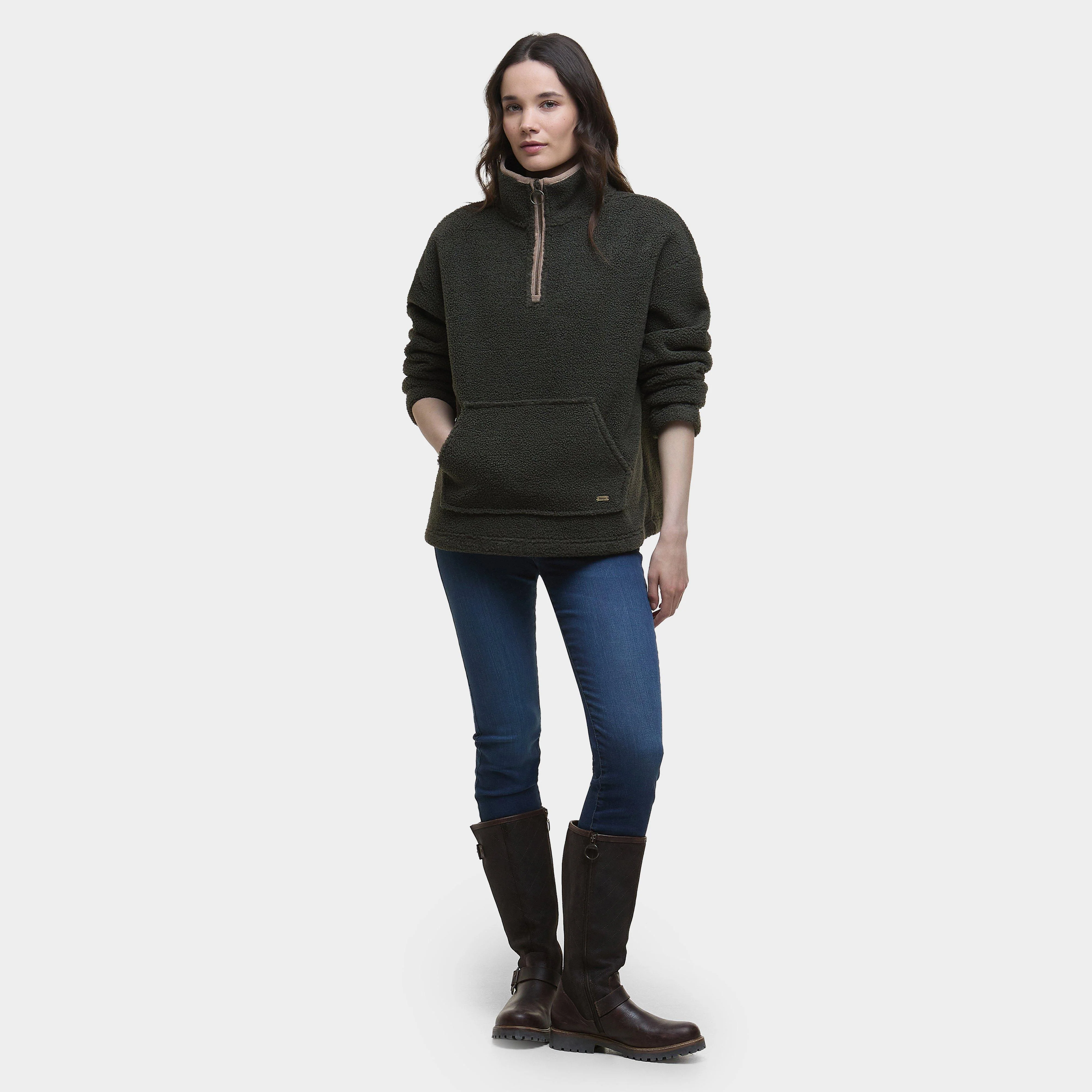 Womens Bamburgh Half-Zip Fleece Olive - Image 6