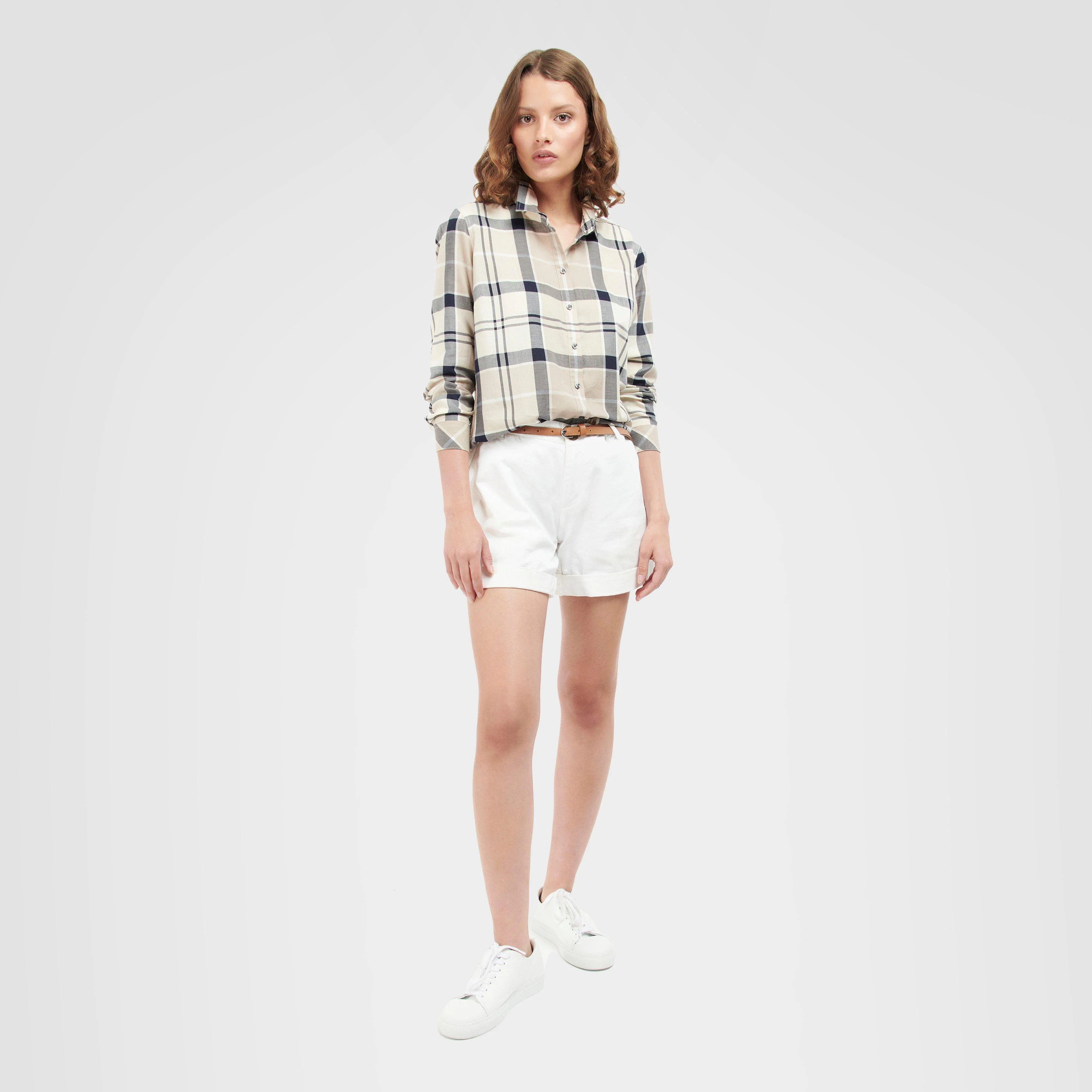 Womens Bredon Shirt Indigo Tartan - Image 3