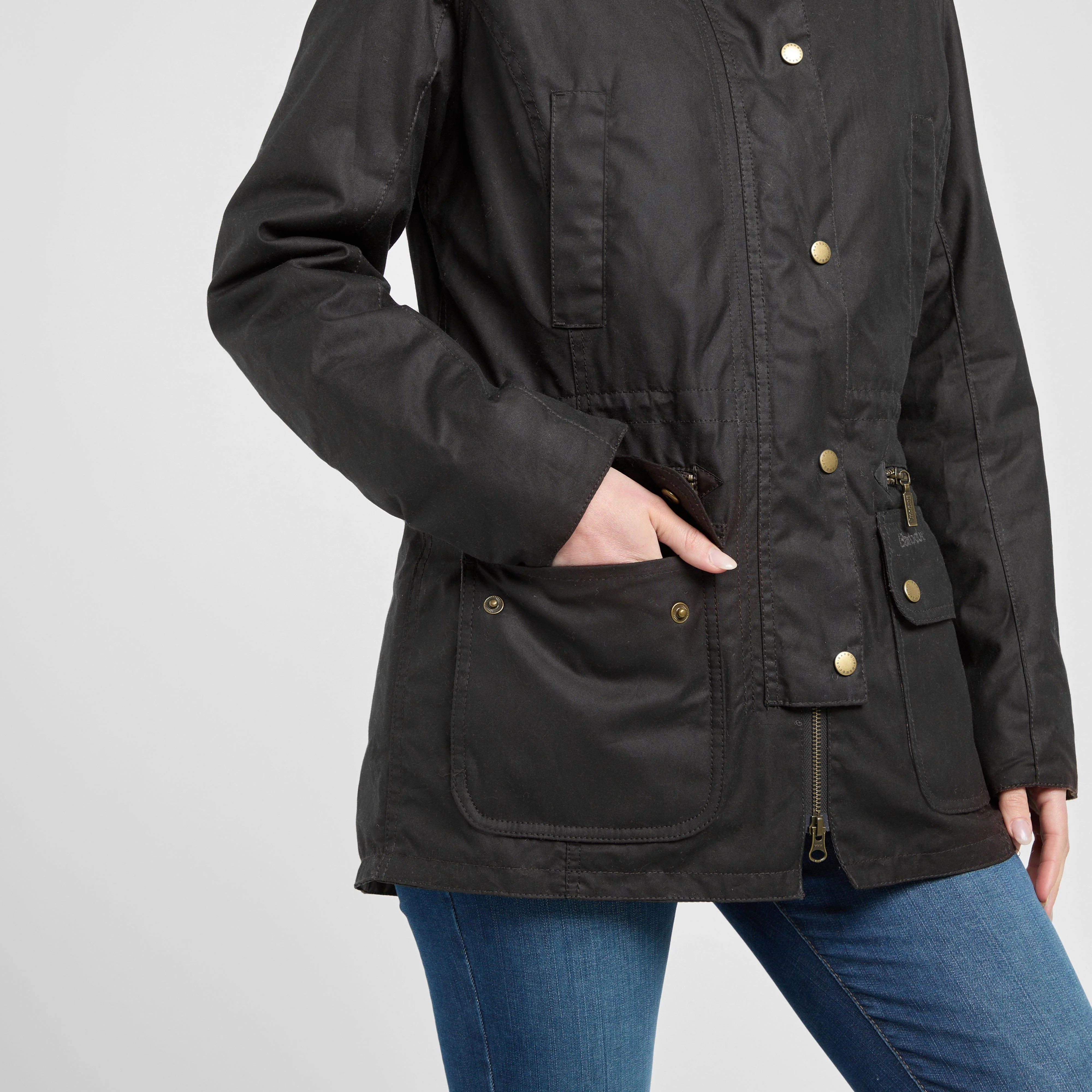 Womens Kelsall Wax Parka Rustic - Image 8