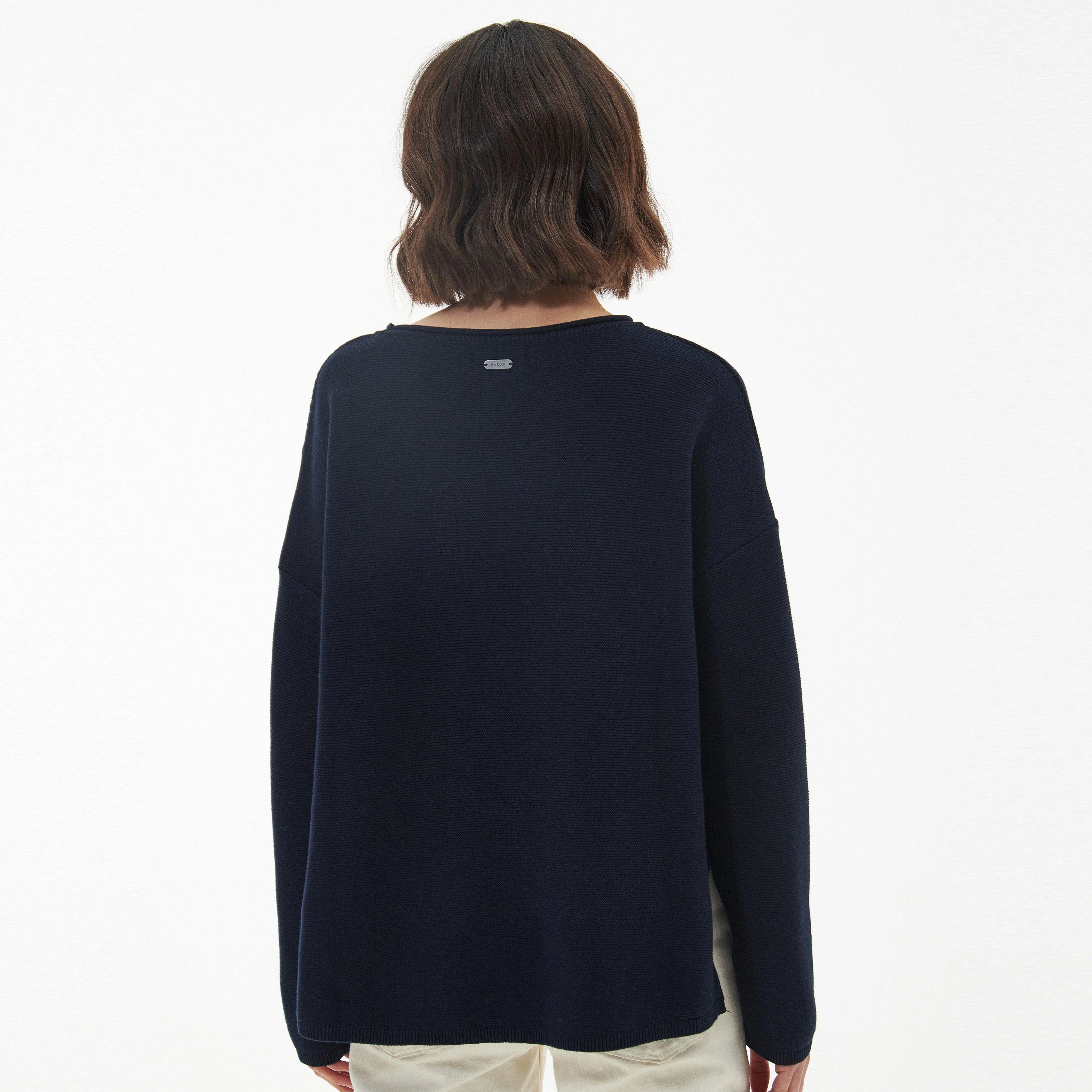 Womens Marine Knitted Jumper Navy - Image 2
