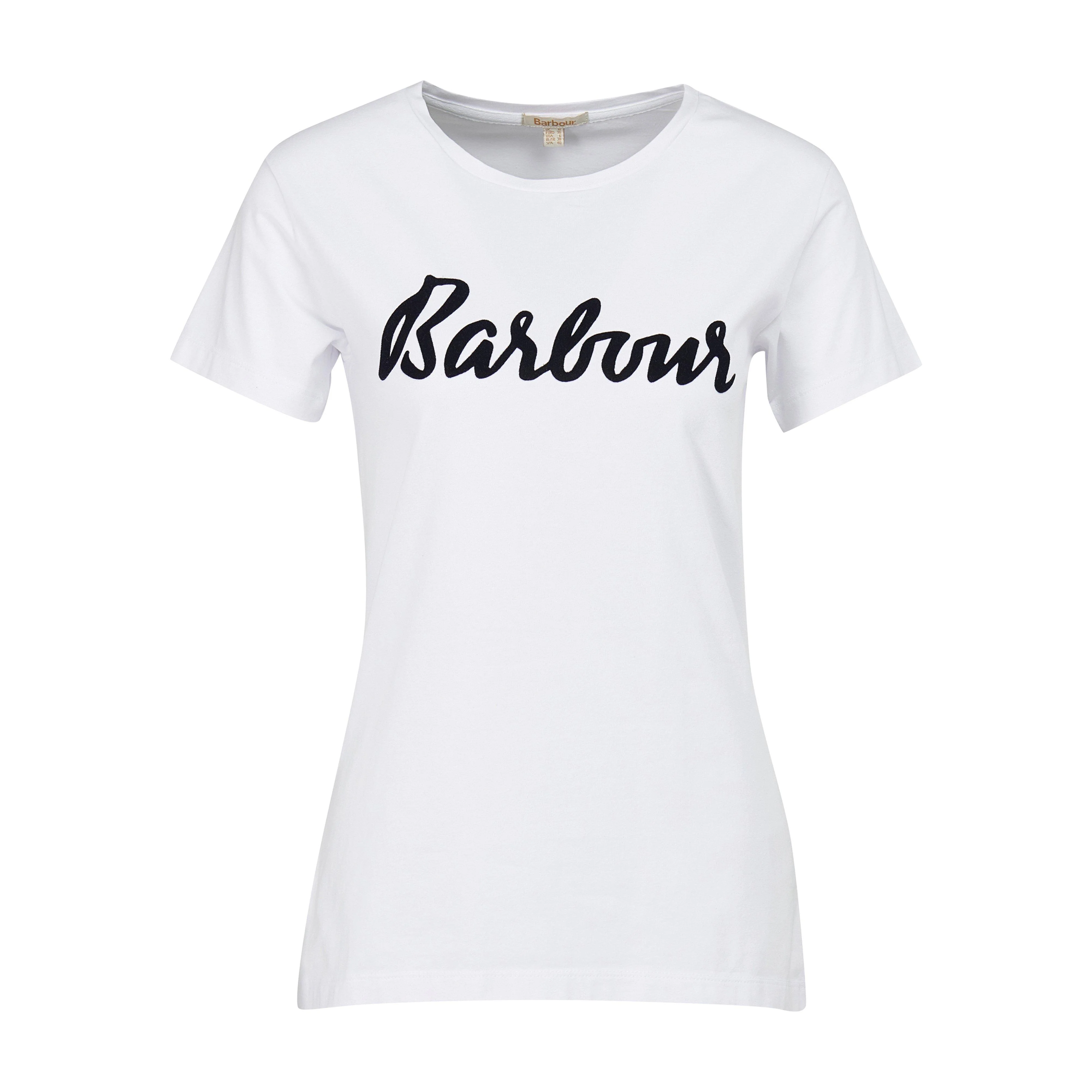 Womens Otterburn T-Shirt White/Navy - Image 5