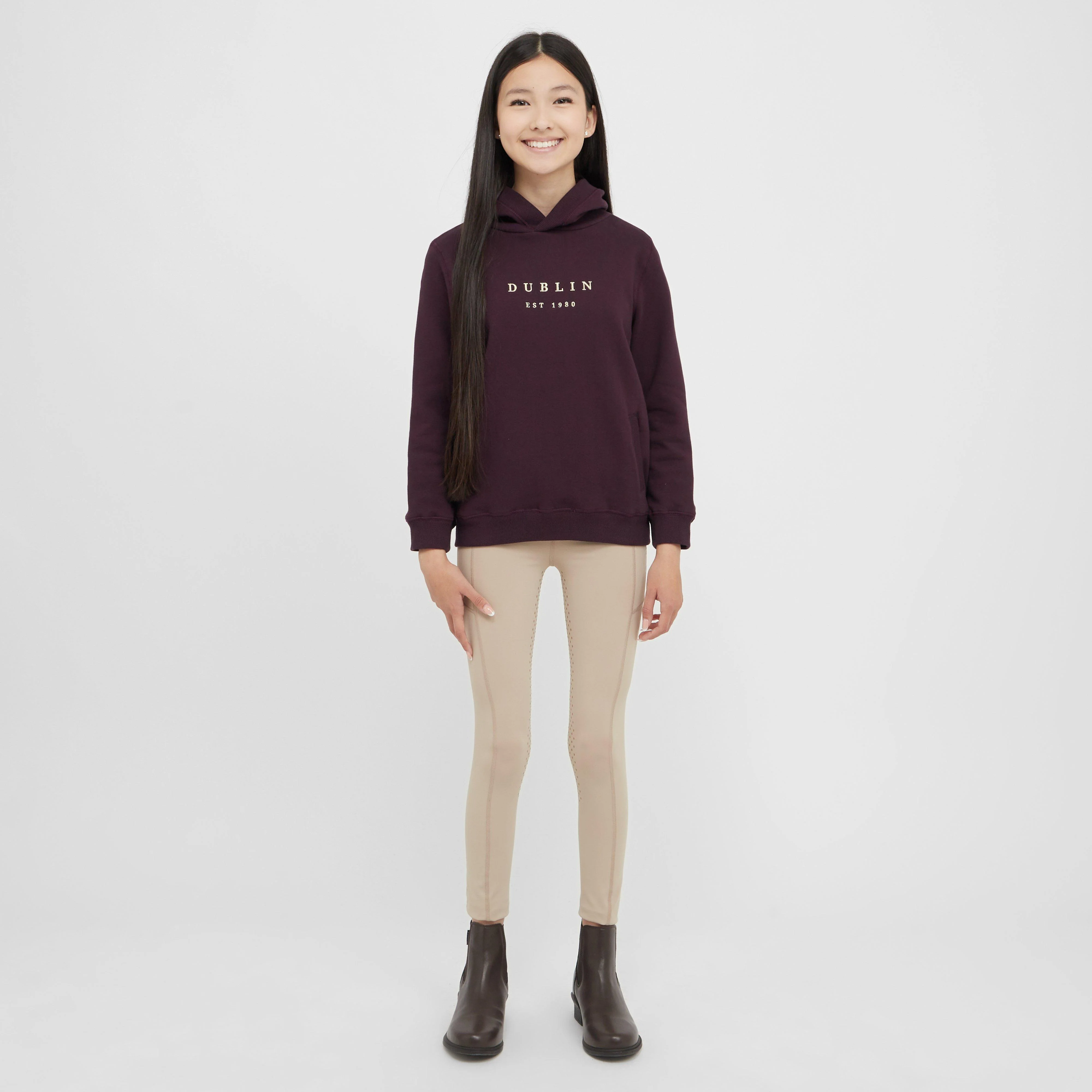 Kids Lilah Lurex Logo Hoodie Plum Perfect/Rose Gold - Image 3