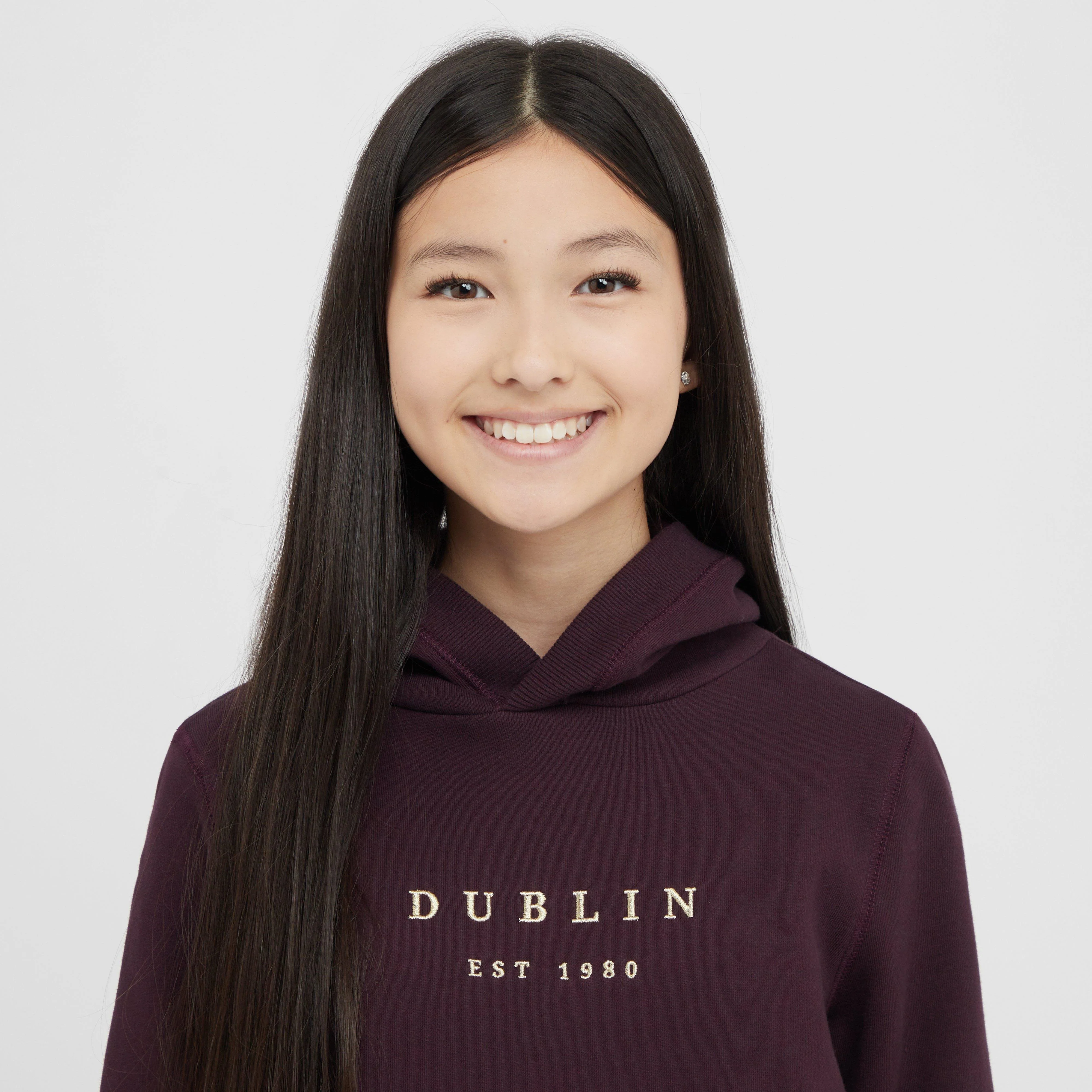 Kids Lilah Lurex Logo Hoodie Plum Perfect/Rose Gold - Image 4
