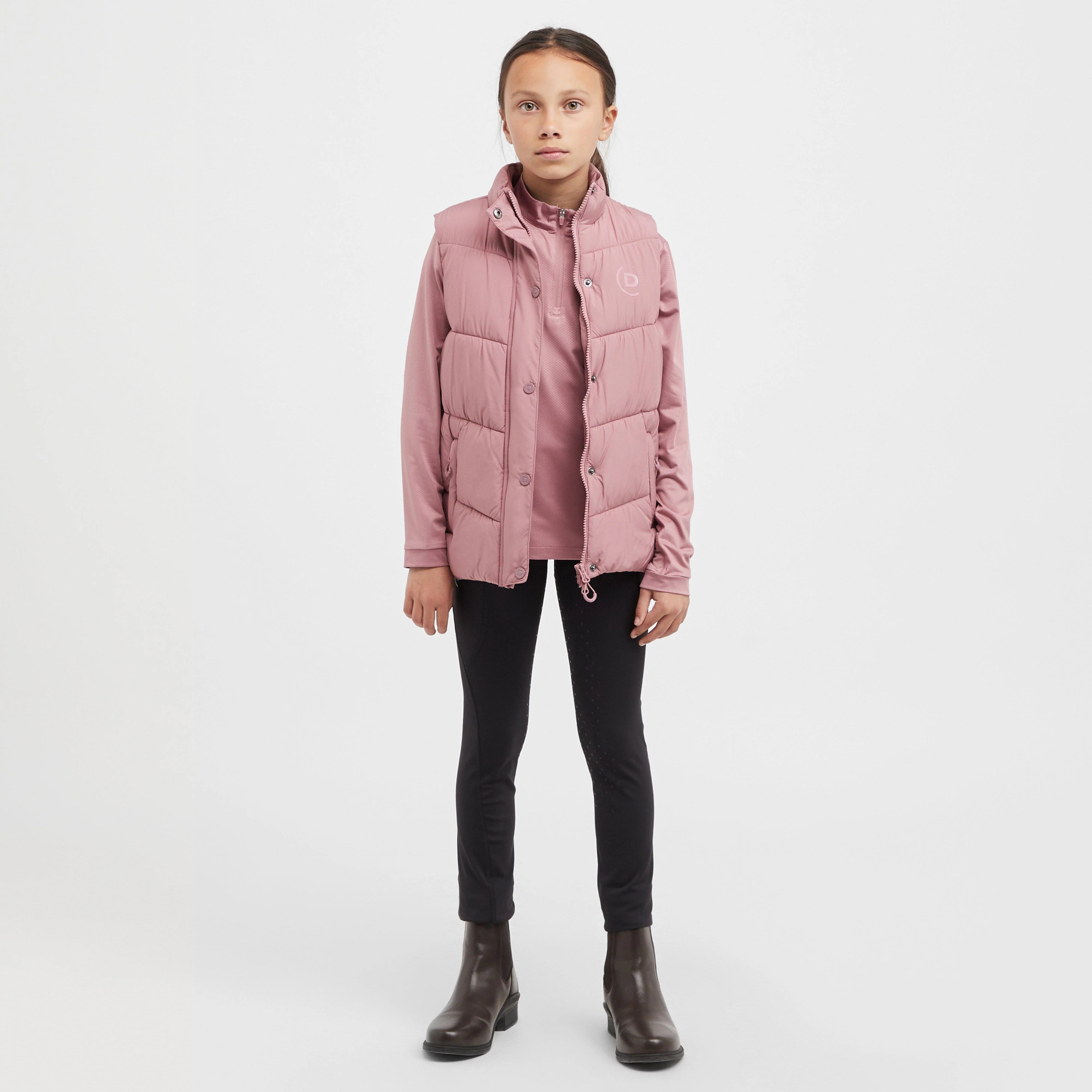 Kids Puffer Bodywarmer Dusty Rose - Image 3
