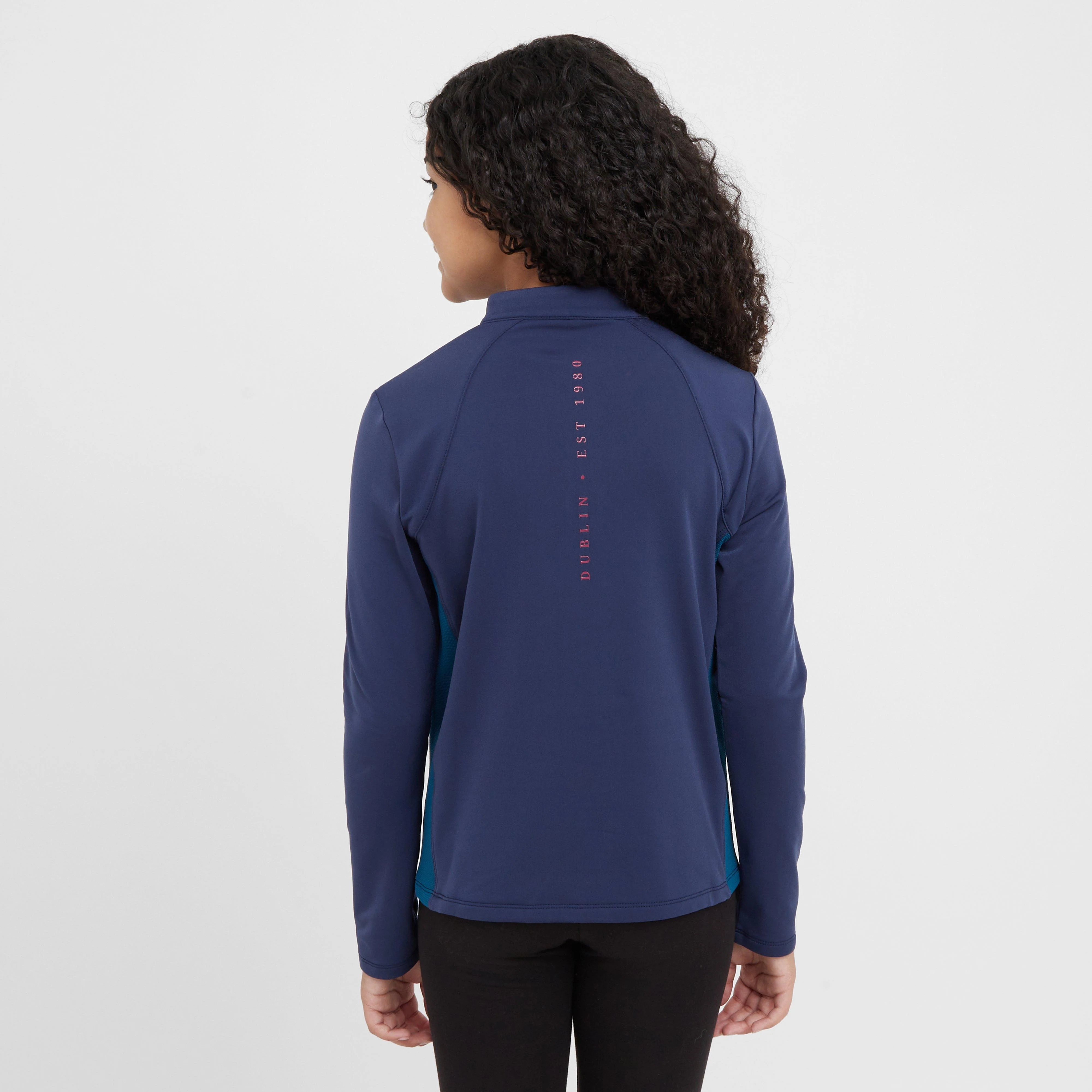 Kids Sadie Panel Detail Long Sleeve Riding Top Naval Academy/Legion Blue - Image 2