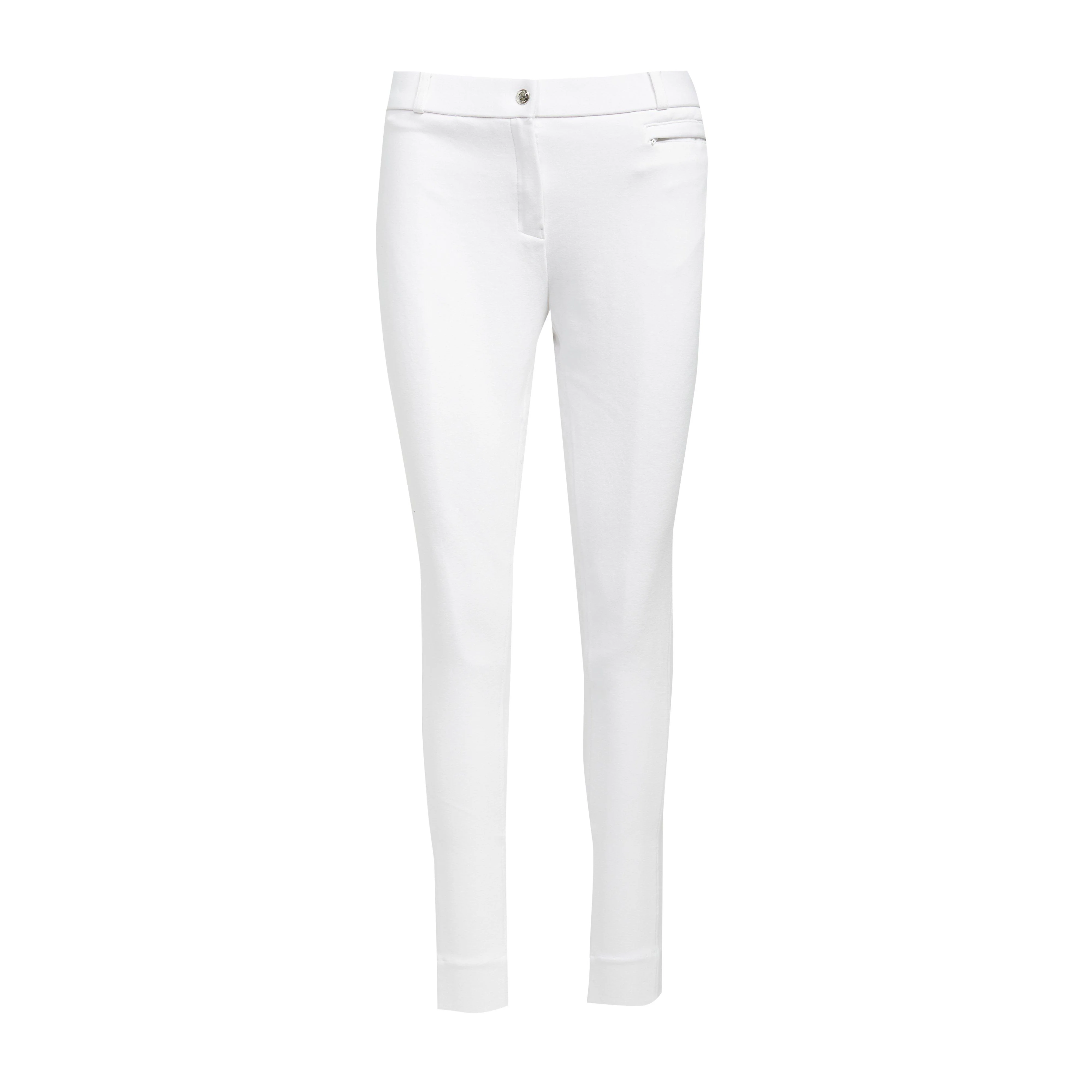 Ladies Momentum Supa-Fit Gel Full Seat Zip Up Jodhpurs White - Image 5